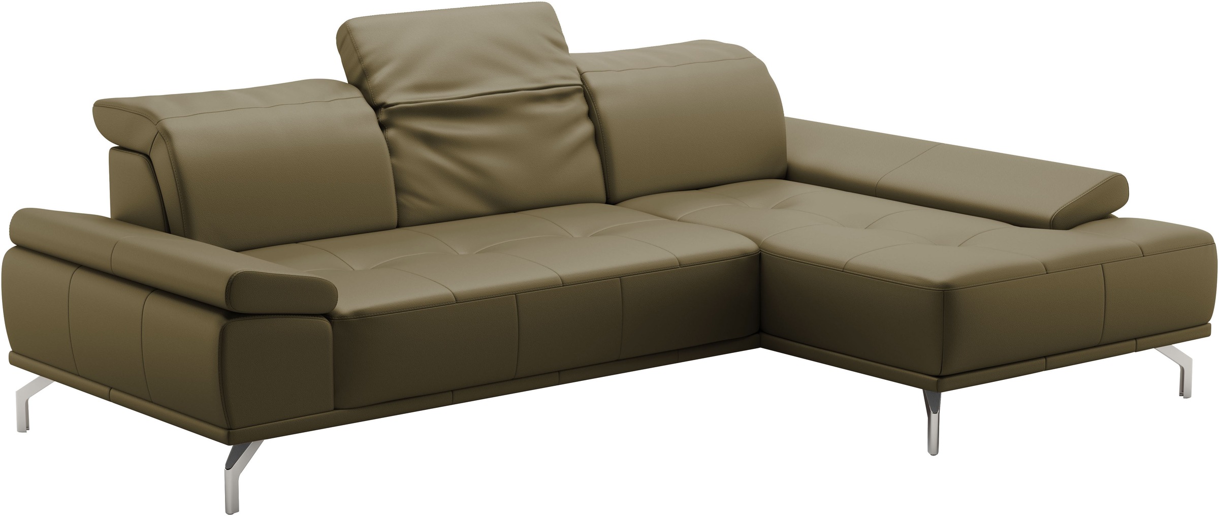 Places of Style Ecksofa »Caluna«, Inkl.Sitztiefenverstellung, wahlweise mit Kopf- und Armteilverstellung