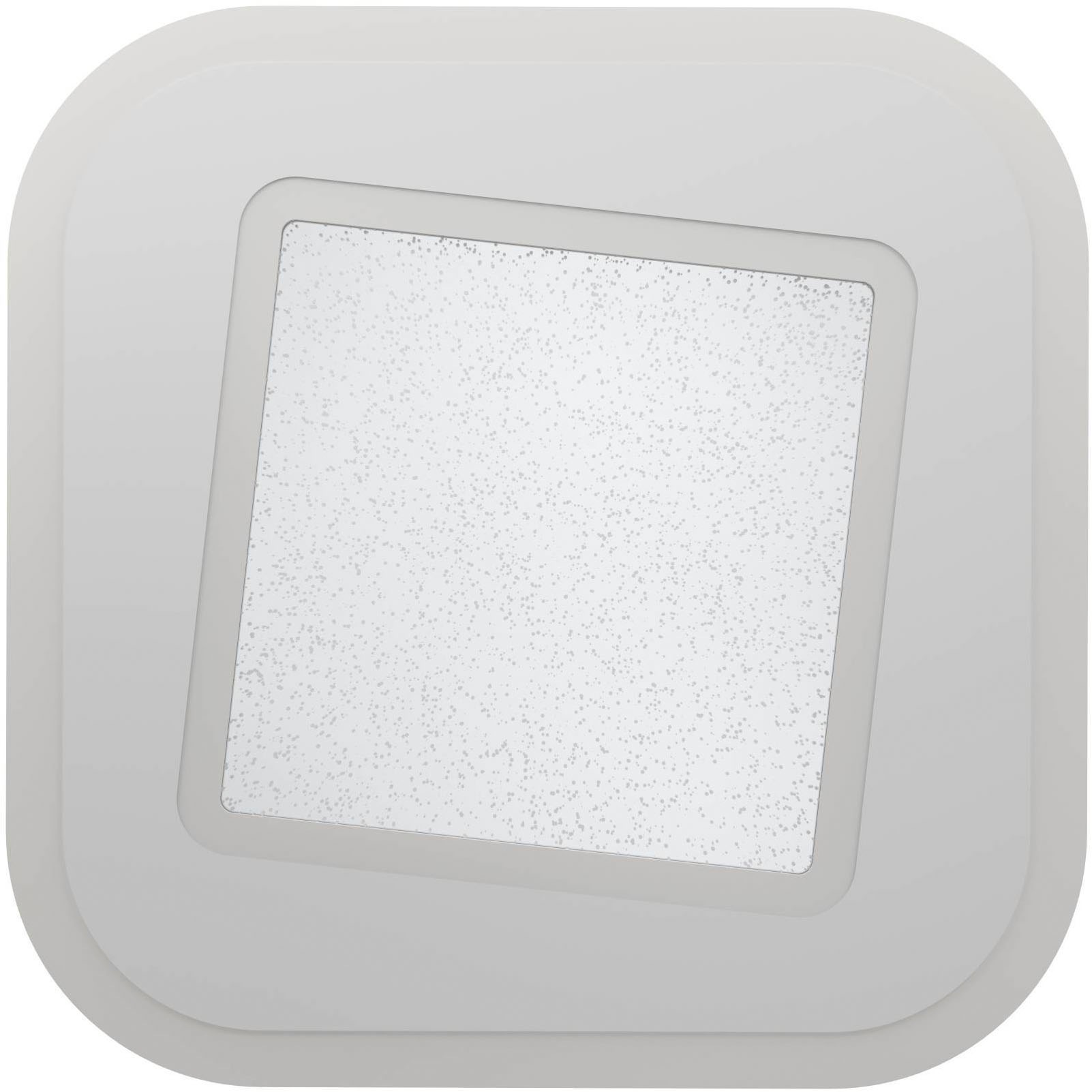 EGLO Deckenleuchte »Macchoni Deckenlampe, Kristall Deckenleuchte mit Fernbedienung, Lampe« LED-Modul 1 Stk. Kaltweiß | Neutralweiß | Warmweiß Wand-/Deckenleuchte - L38 x B38 x H5 cm - weiß - 20W inkl.