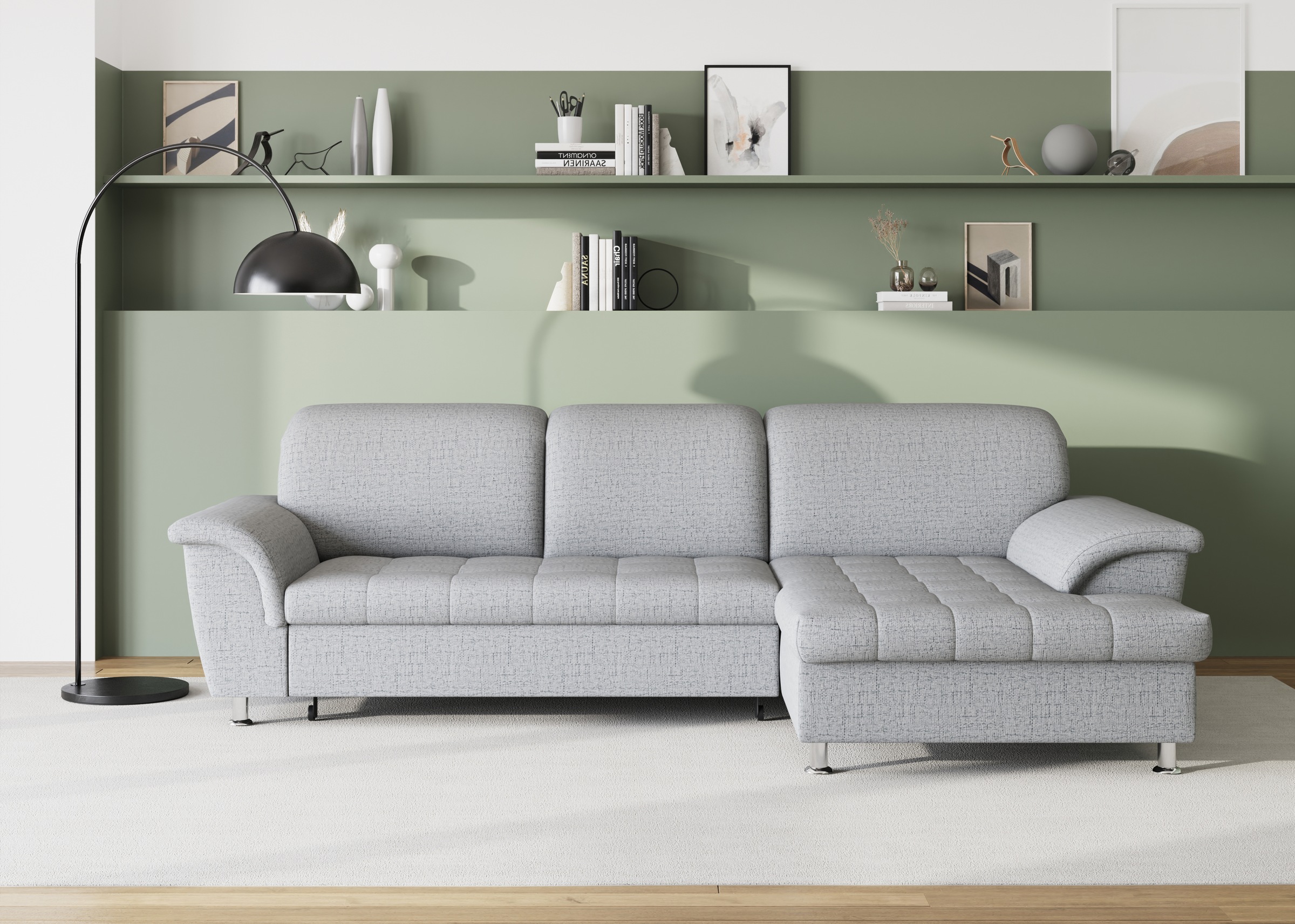 DOMO collection Ecksofa »Franzi Steppung im Sitzbereich B7T/H: 278/162/80 c günstig online kaufen