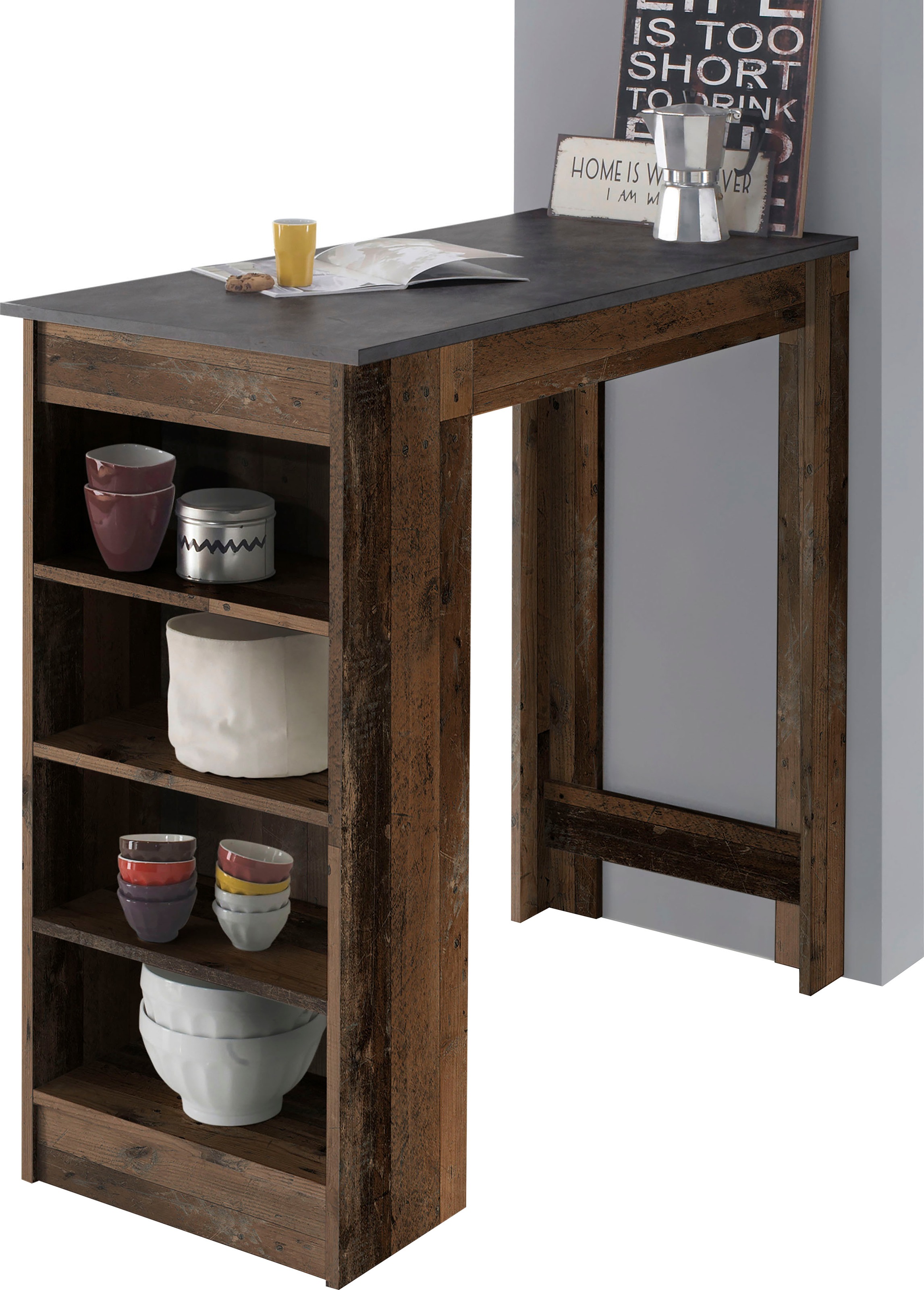 HBZ Bartisch »Mojito, TOPSELLER!«, (Bartisch, Tisch), Bartisch mit Regal be günstig online kaufen