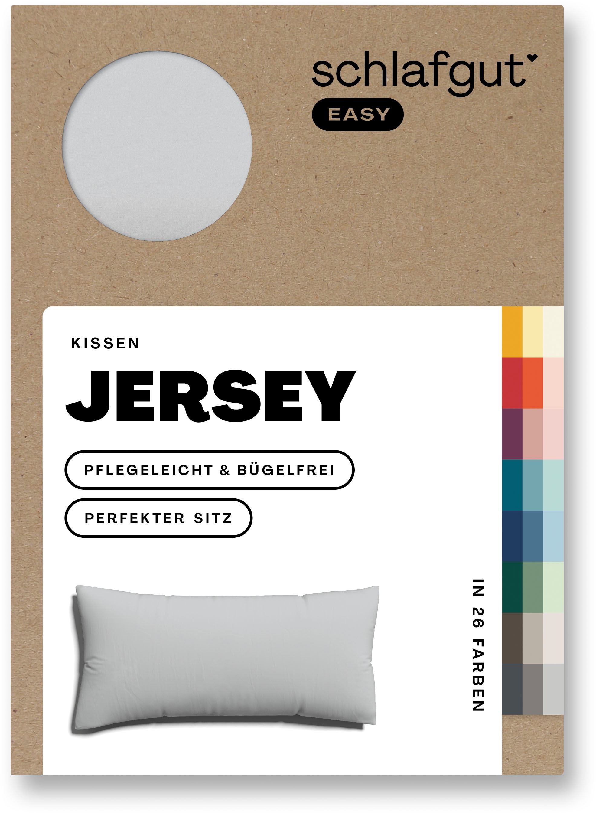 Schlafgut Kissenbezug »EASY Jersey«, (1 St.), Kissenhülle mit Reißverschluss, weich und saugfähig, Kissenbezug
