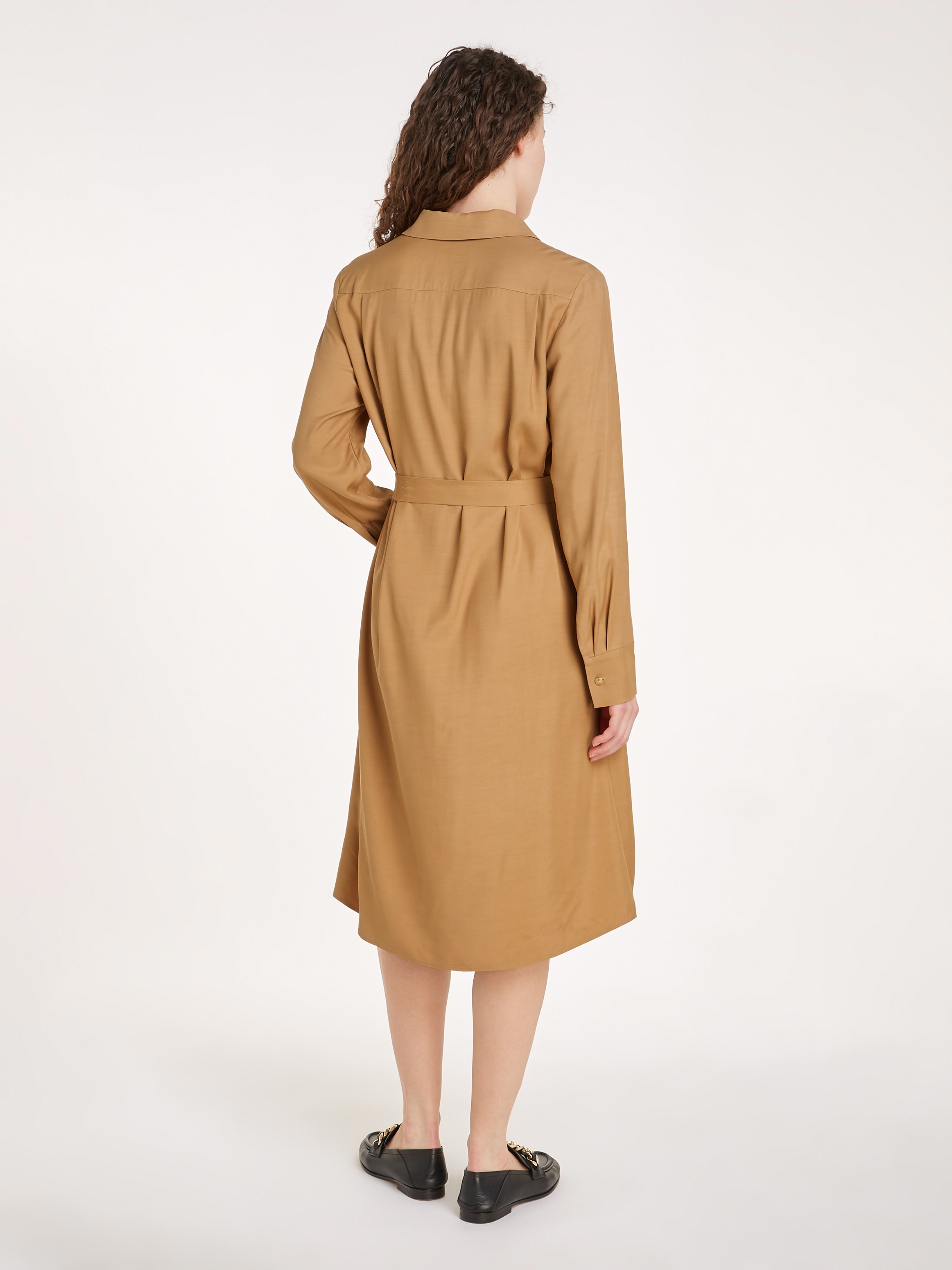 Tommy Hilfiger Hemdblusenkleid »FLUID VISCOSE SHIRT DRESS«, fließende Viskose Qualität