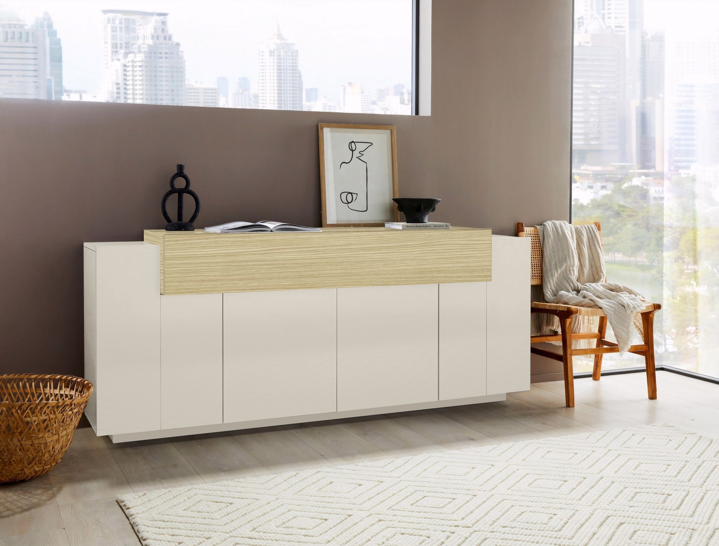 INOSIGN Sideboard »Coro, Kommode, Schrank, Kredenz, grifflos mit Einlegeböd günstig online kaufen