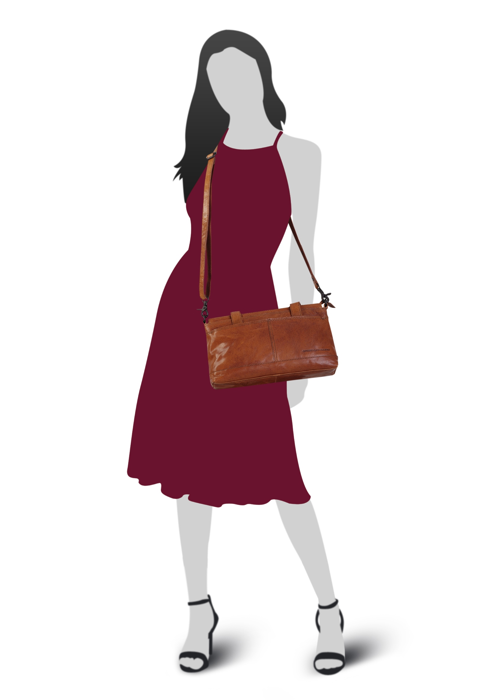 Spikes & Sparrow Henkeltasche, echt Leder
