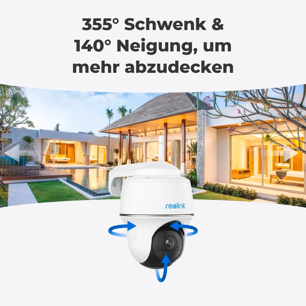 Reolink Überwachungskamera »Argus Series B420 Battery-WiFi + Solarpanel«, Außenbereich