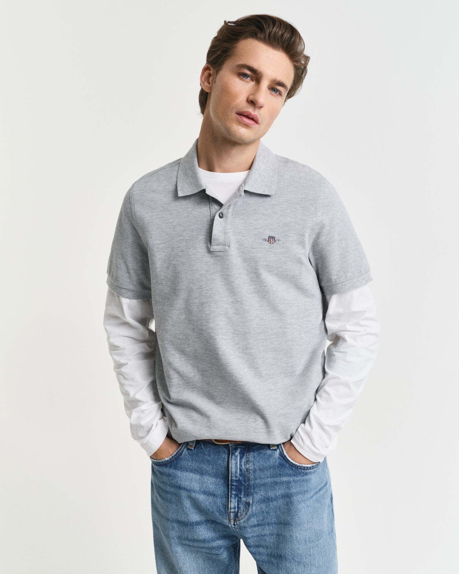 Gant Poloshirt »REG SHIELD SS PIQUE POLO« mit Logo und Flachstrickkragen 100% Baumwolle Pique