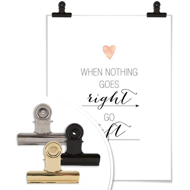 Wall-Art Poster »When nothing goes right«, Schriftzug, (1 St.), Poster,  Wandbild, Bild, Wandposter auf Raten kaufen