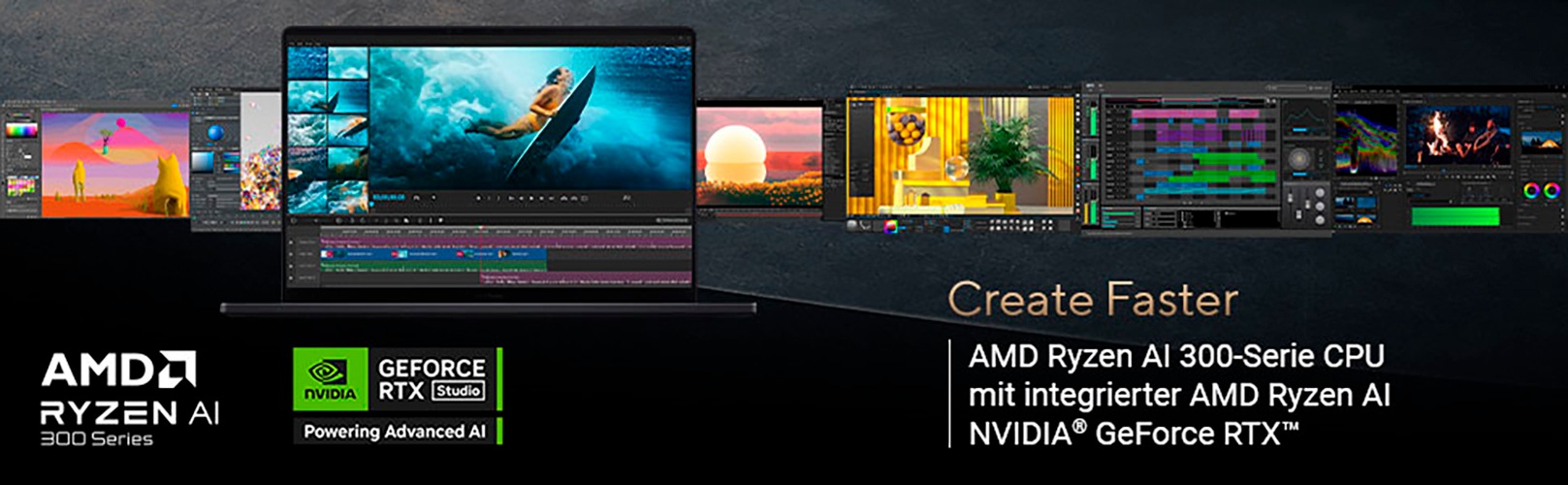 Asus Notebook »ProArt P16 H7606WI-ME154WS«, 40,6 cm, / 16 Zoll, AMD, Ryzen™ AI 9, GeForce RTX 4070, 1000 GB SSD