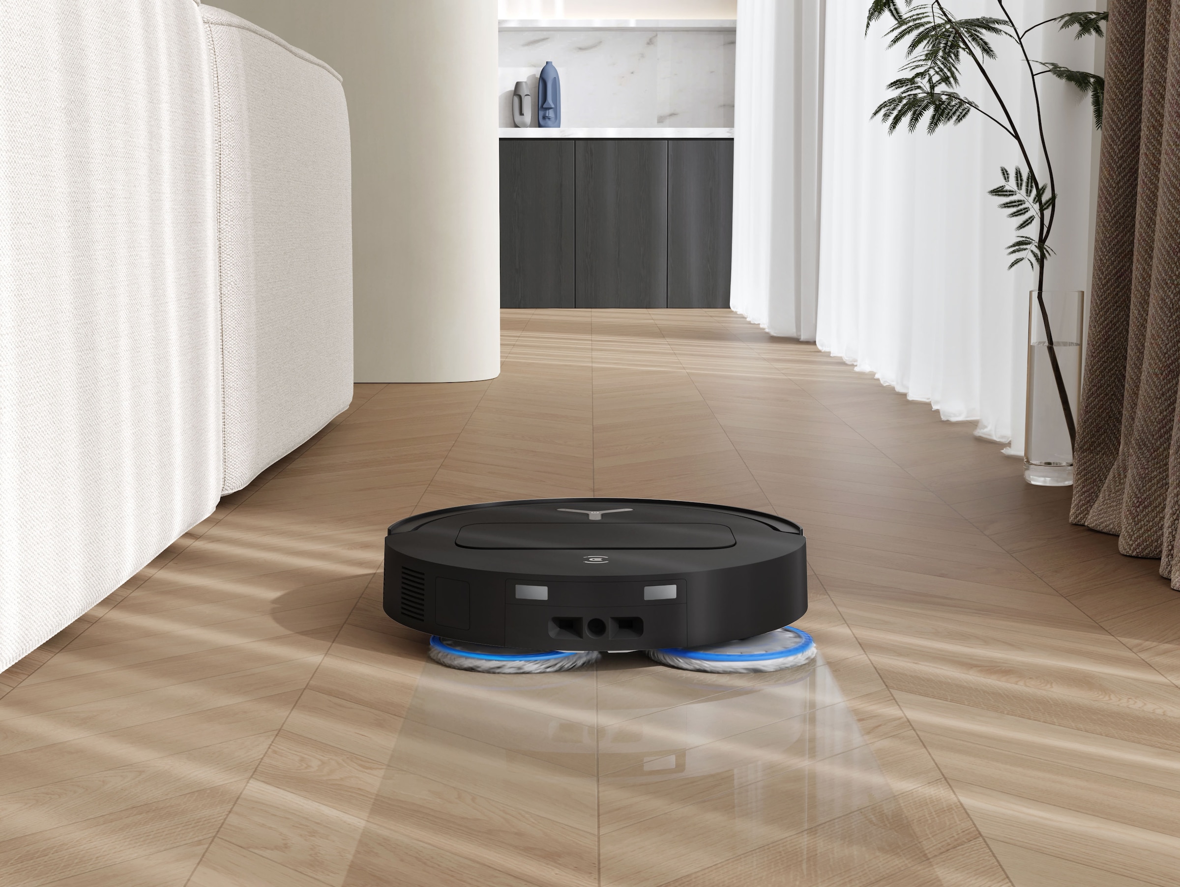 ECOVACS Nass-Trocken-Saugroboter »DEEBOT T50 OMNI Gen3« 25.000 Pa, OMNI Station, Ultraschlankes 81-mm-Design