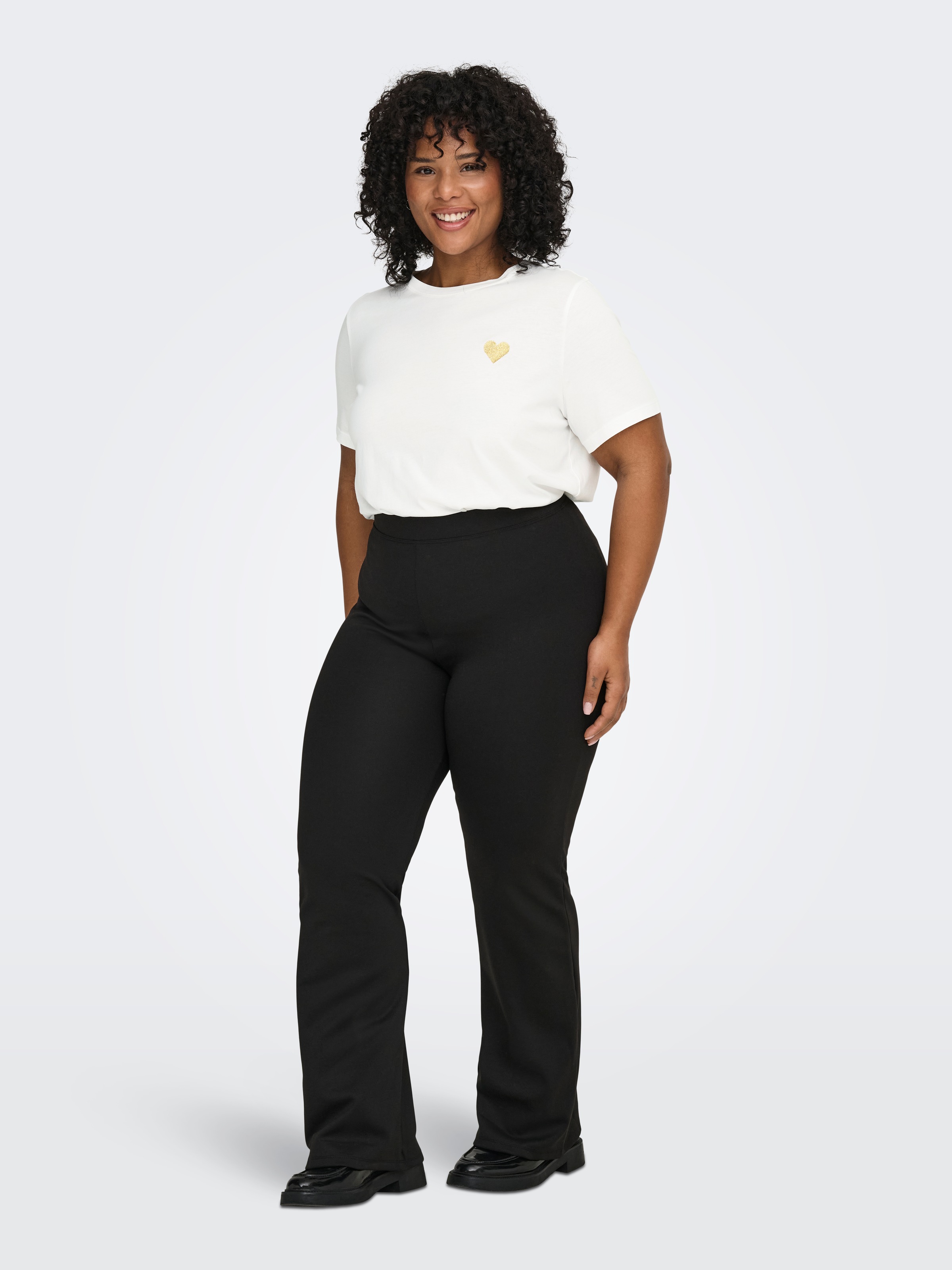 ONLY CARMAKOMA T-Shirt »CARKITA LIFE S/S LOGO TOP JRS NOOS« Baumwolle, regular fit