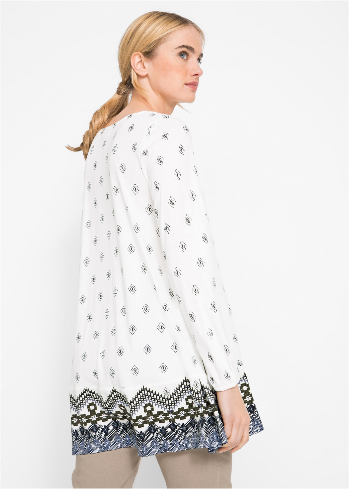 bonprix Tunikashirt »Shirt-Tunika aus Baumwoll-Viskose-Mix« A-Linie Passform, extra weite Schnittführung, Casual Stil