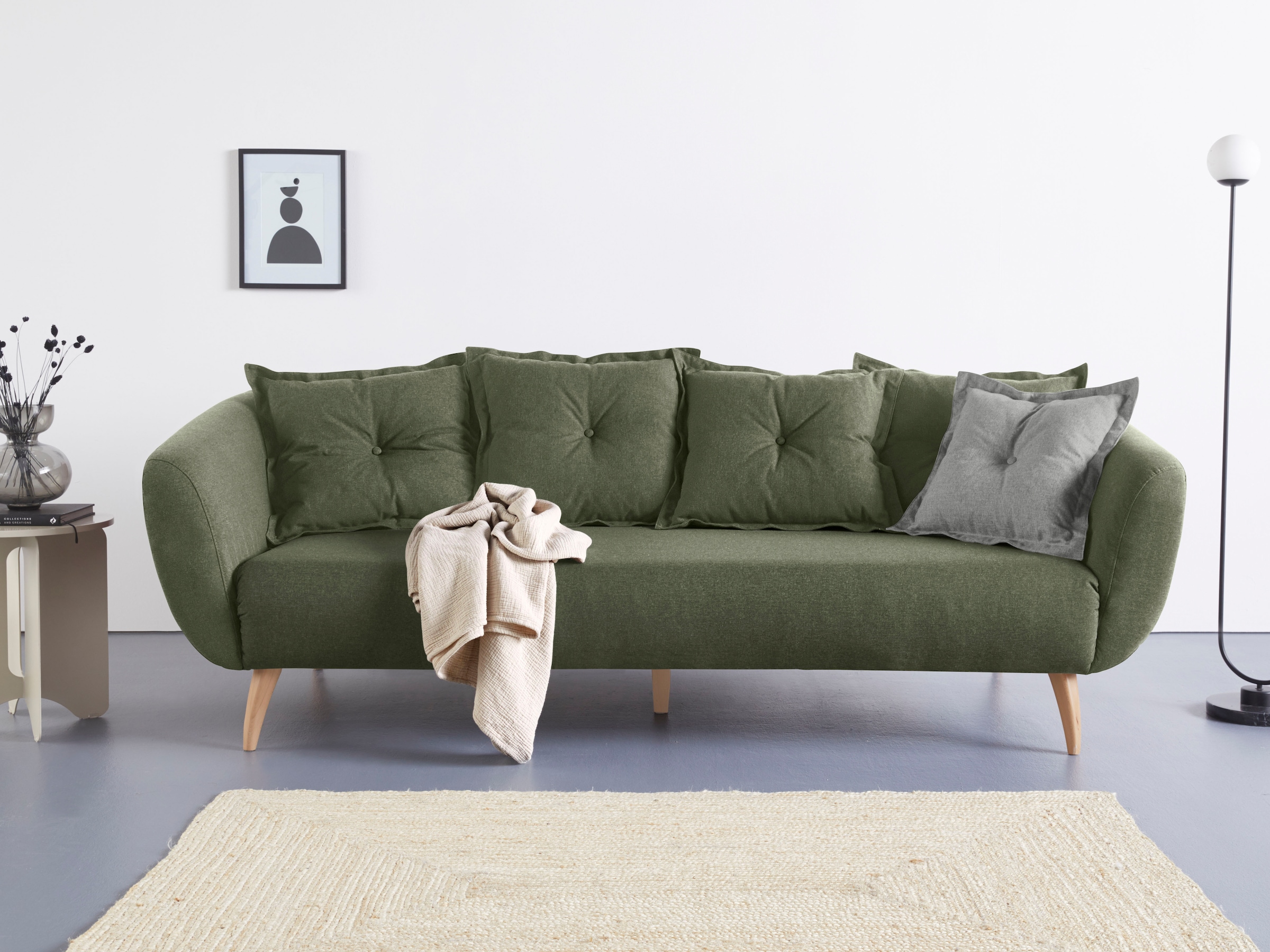 Home affaire 3-Sitzer »Baggio modern und romantisches Design, bequem« Zierk günstig online kaufen