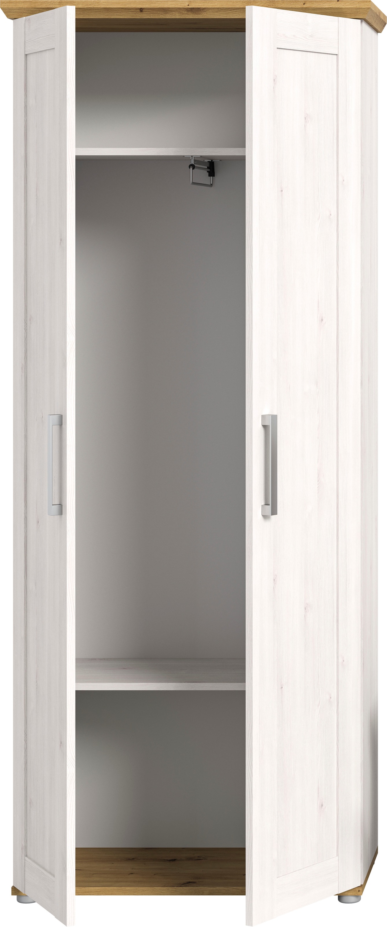 Home affaire Garderobenschrank »COSENZA, TOPSELLER!, Höhe 196 cm, 2 Türen, 2 Böden, 1 Kleiderstange«, Hochschrank, Stauraumschrank, Schrank, Flurschrank, Dielenschrank