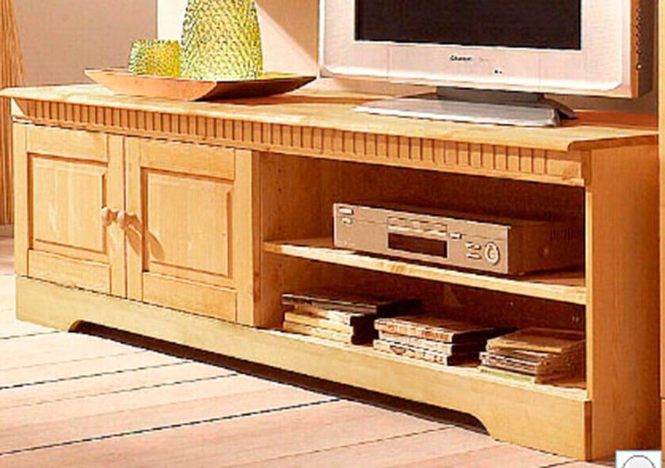 Home affaire Lowboard »Cubrix«, aus schönem massivem Kiefernholz, Breite  162 cm auf Raten bestellen