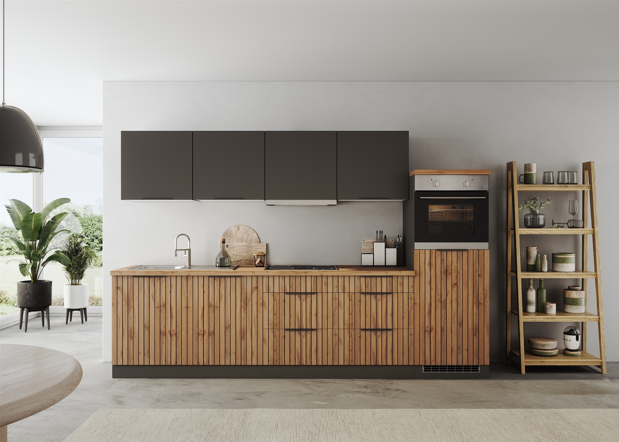 KOCHSTATION Küchenzeile »KS-Lagos2, Küche Komplettset, Breite 300cm« wahlwe günstig online kaufen