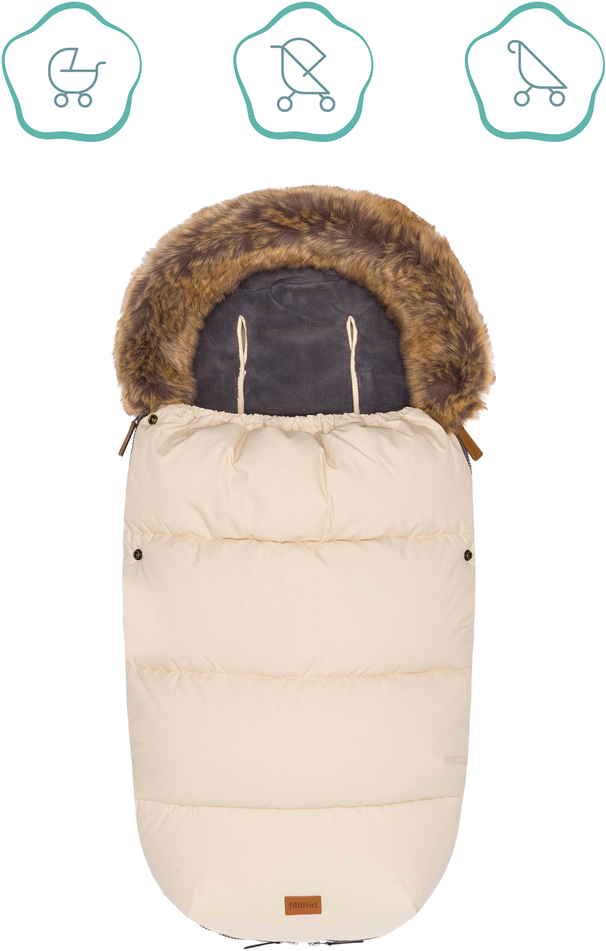 Fillikid Fußsack »Manaslu Winterfußsack, ivory«