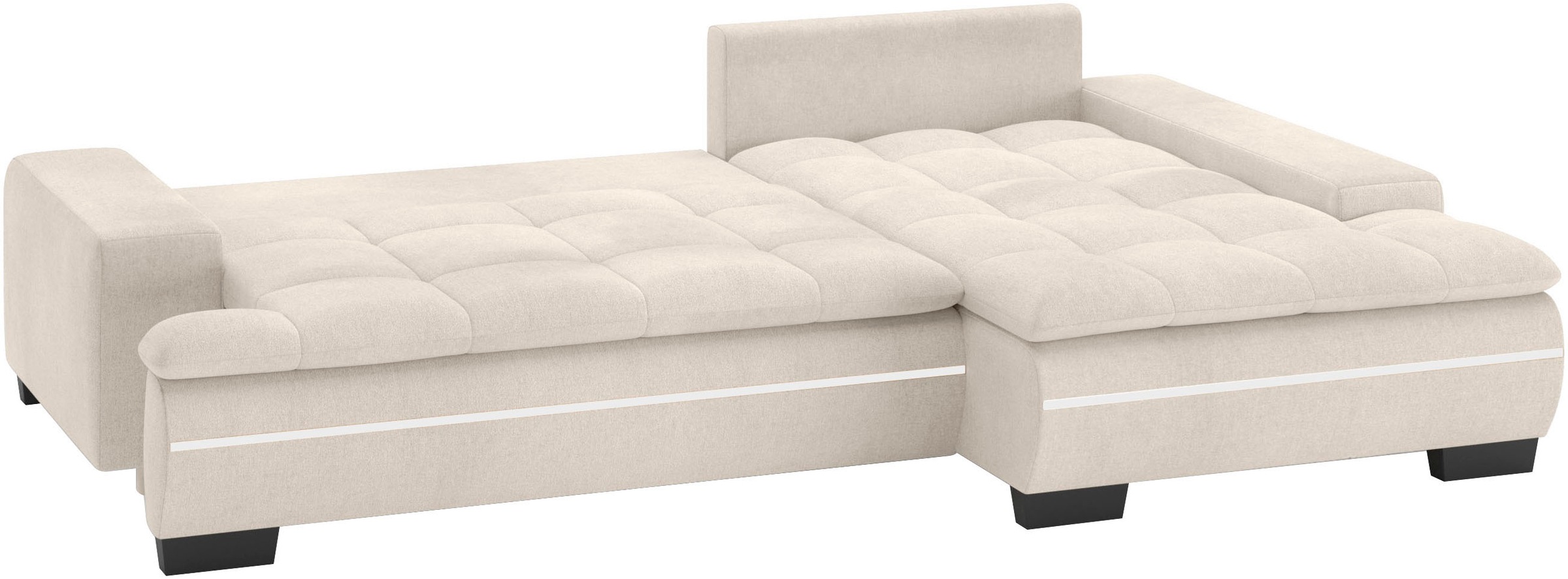 Mr. Couch Ecksofa »Haiti II, L-Form«, RGB-LED Beleuchtung, Kaltschaum, wahlweise mit Bett, Bettkasten