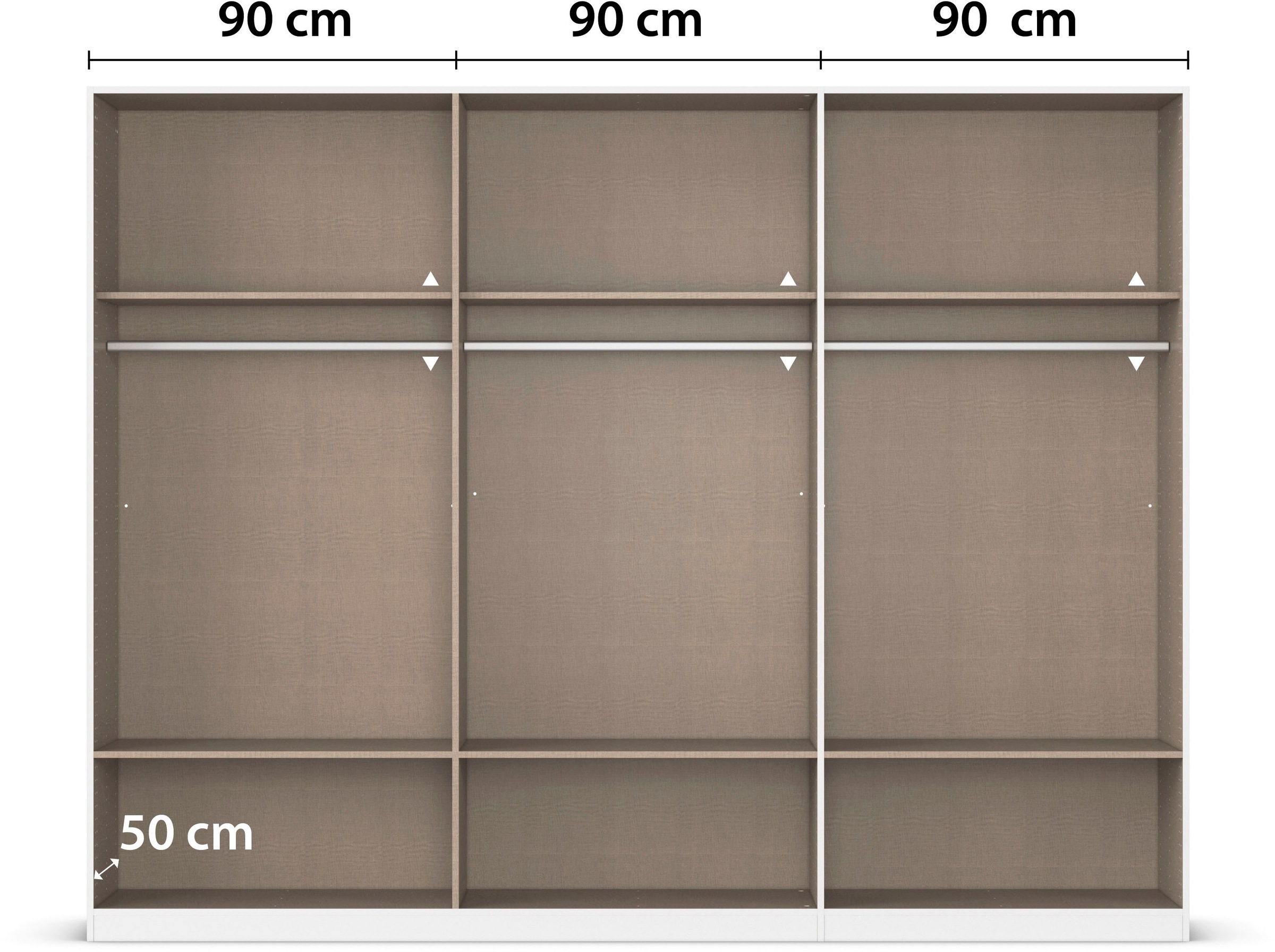 rauch Kleiderschrank »Schrank Garderobe Wäscheschrank HERSBRUCK in 2 Breiten« Breiten: 226 oder 271 cm, Höhe 210 cm, 
