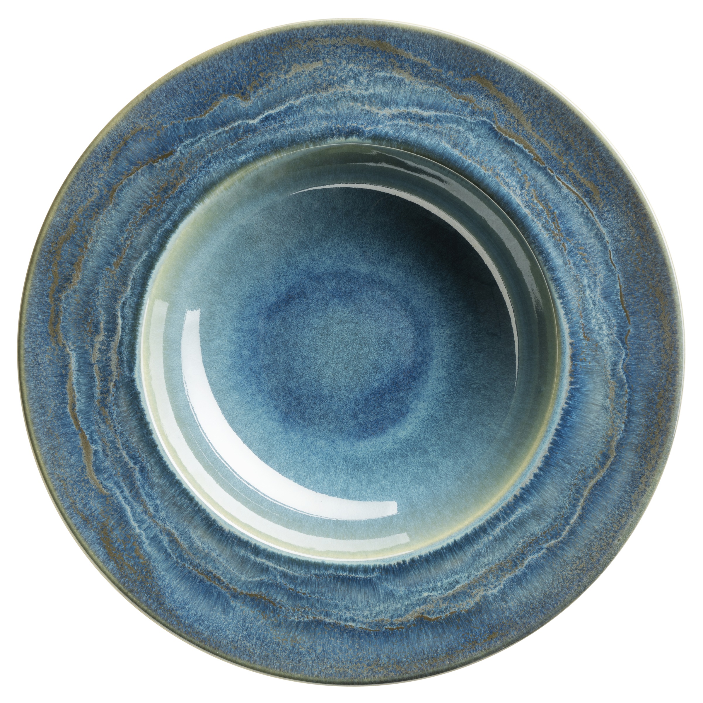 gipfelstück Pastateller »Tiefer See« Scandi-Style, glänzende Reaktivglasur, jedes Stück ein Unikat