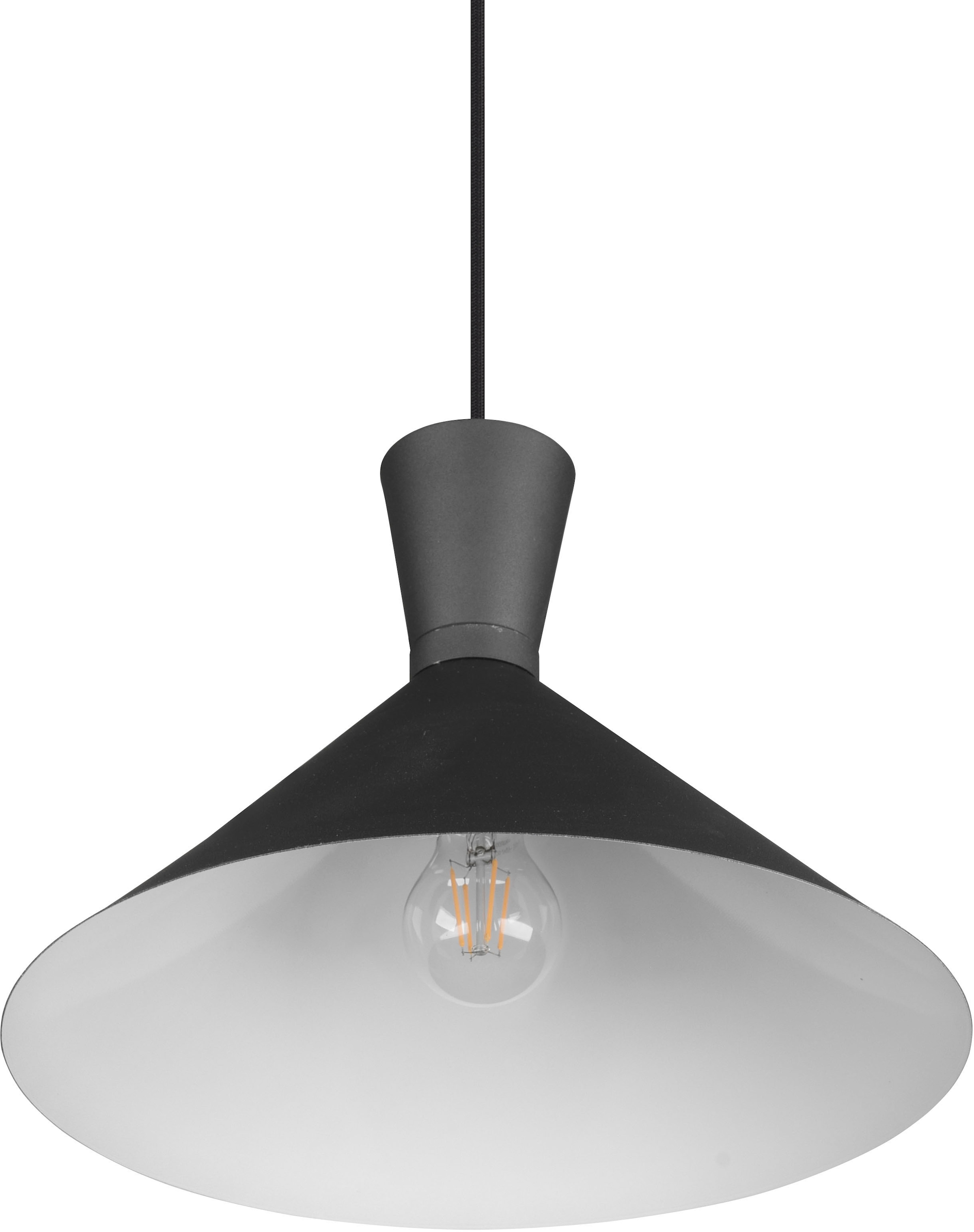 REALITY Leuchten Pendelleuchte »Enzo«, 1 flammig, Leuchtmittel E27 | ohne Leuchtmittel, Hängelampe 1-flammig, E27 max 28W (exkl.), höhenverstellbar, Ø 35cm