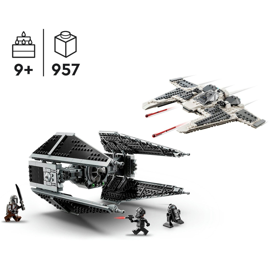 LEGO® Konstruktionsspielsteine »Mandalorianischer Fang Fighter vs. TIE Interceptor™ (75348)«, (657 St.)