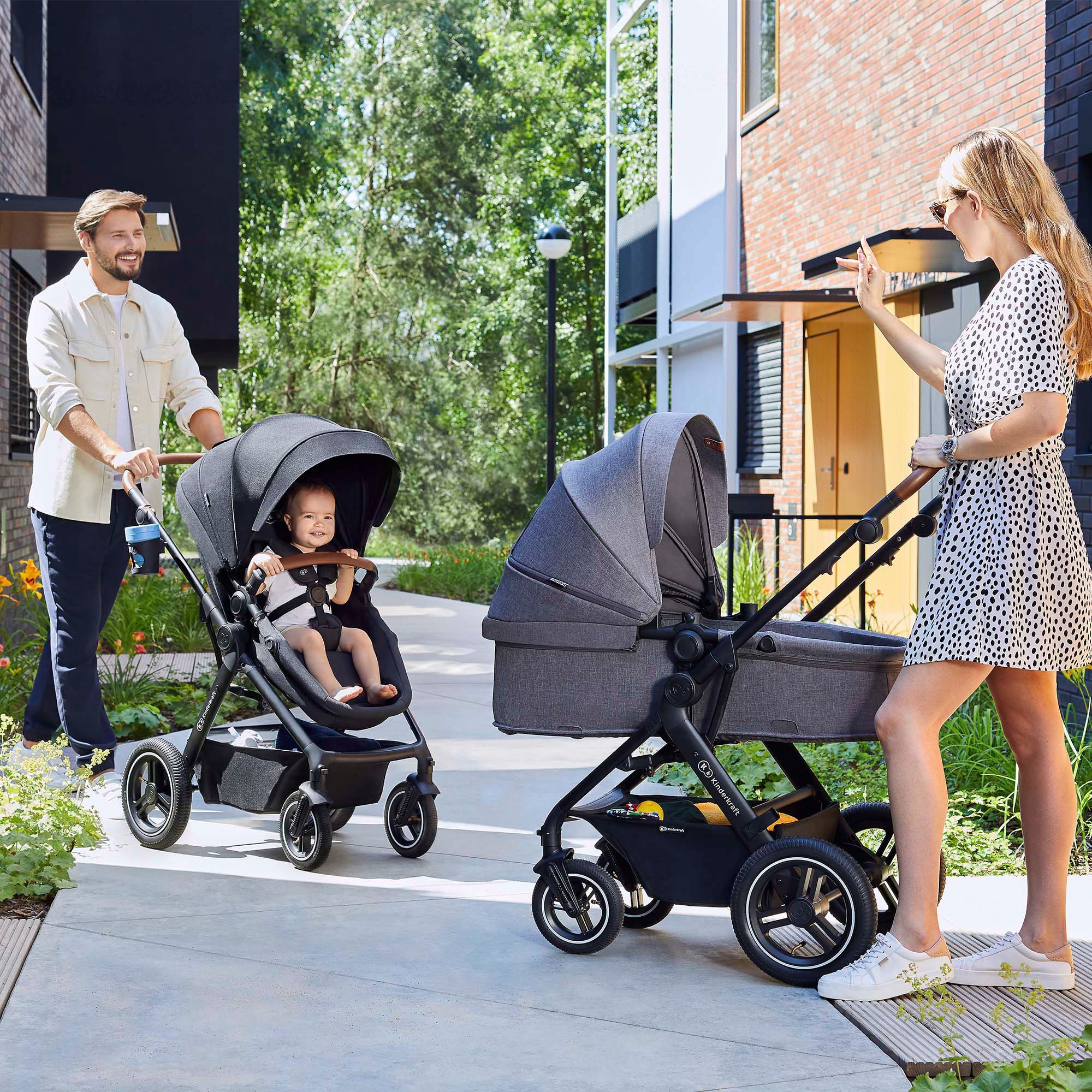 Kinderkraft Kombi-Kinderwagen »B-TOUR PRO 3in1« 22 kg inkl. Babyschale, Adaptern, Wickeltasche