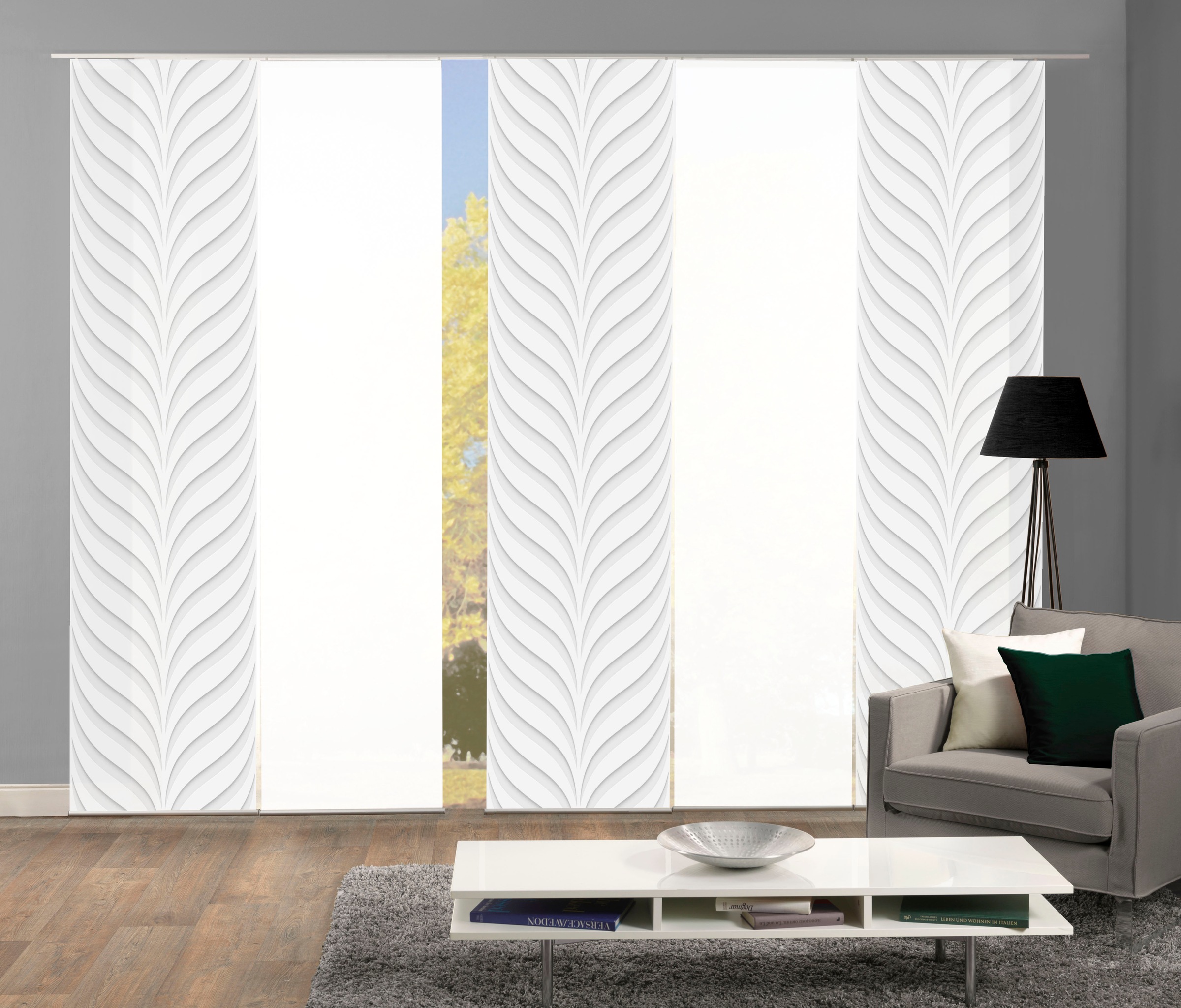 HOME WOHNIDEEN Schiebegardine »MURRAY 5er SET« Paneelwagen 5 Stk. tlg. Schi günstig online kaufen