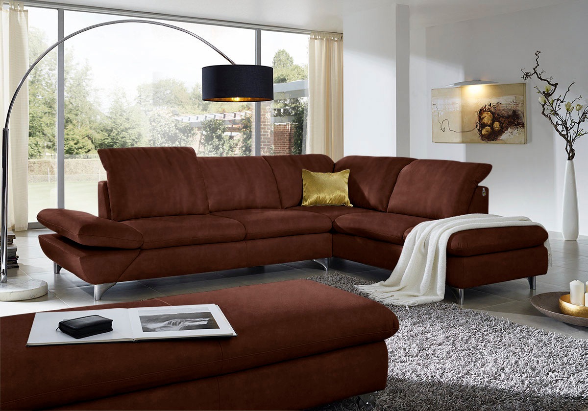 W.SCHILLIG Ecksofa »taoo, elegant und zeitlos, bequem, L-Form«, mit Sitziefenverstellung & Kopfteilverstellung