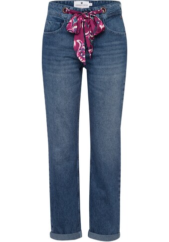 Freeman T. Porter Boyfriend-Jeans »Jannet«, mit floralem Bindegürtel in Tunnelzug kaufen