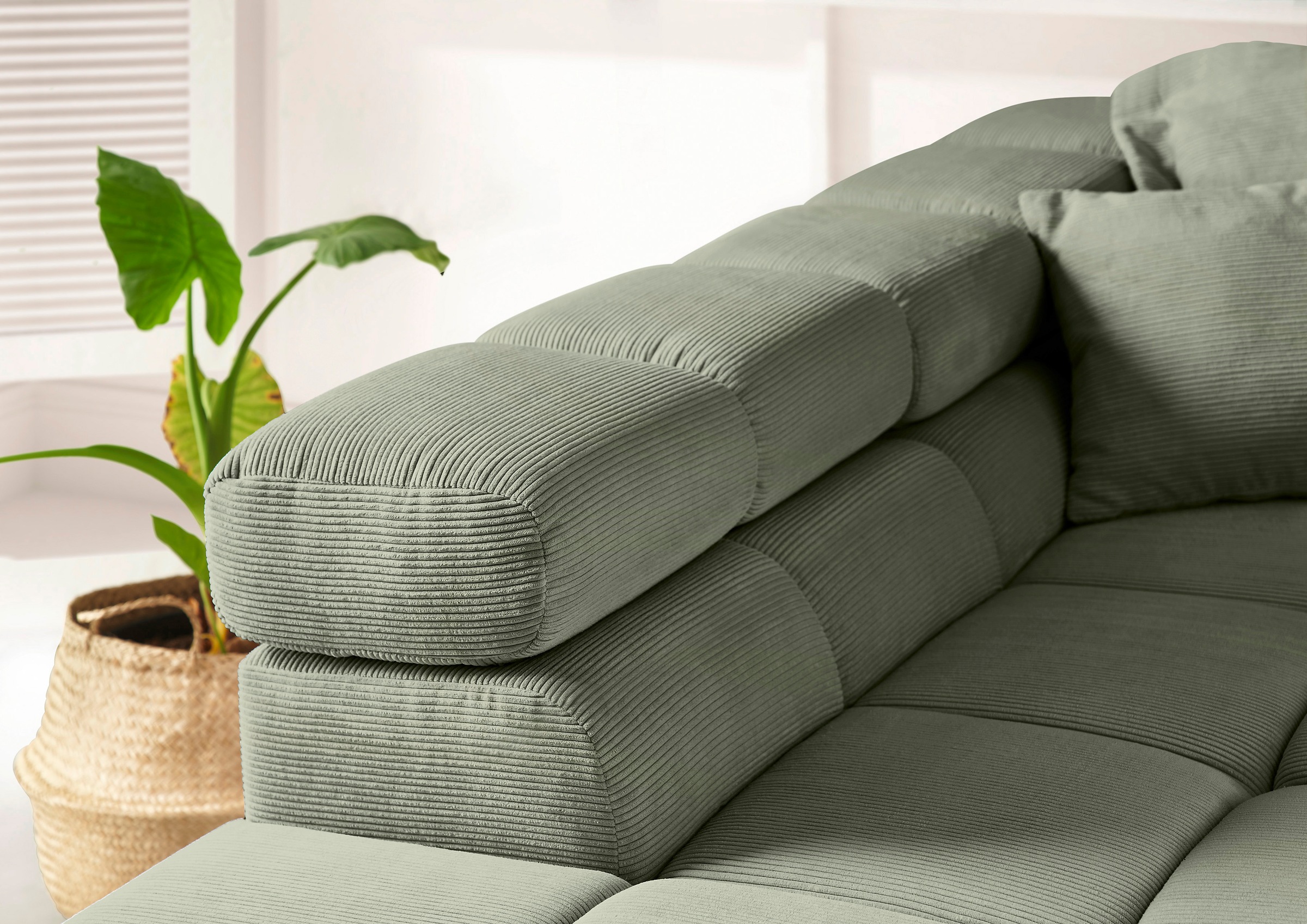 INOSIGN Ecksofa »Ancona incl. Kopfteilverstellung, OTTOs Choice, Breite 319cm, L-Form«, wahlweise motorische Sitztiefenverstellung, auch in Cord + Easy Care
