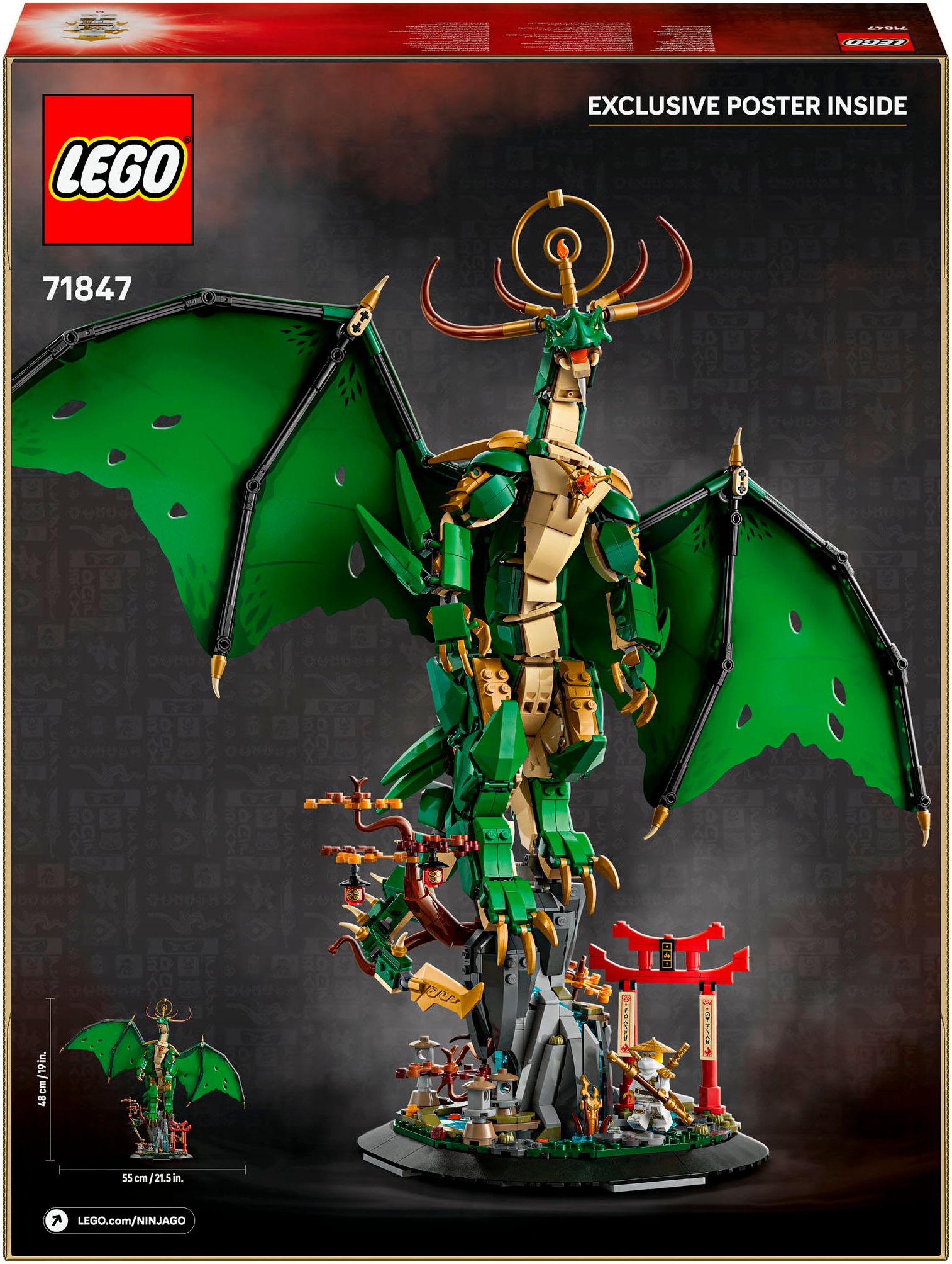 LEGO® Konstruktionsspielsteine »Der Wächterdrache (71847), LEGO Ninjago«, (1650 St.), Made in Europe