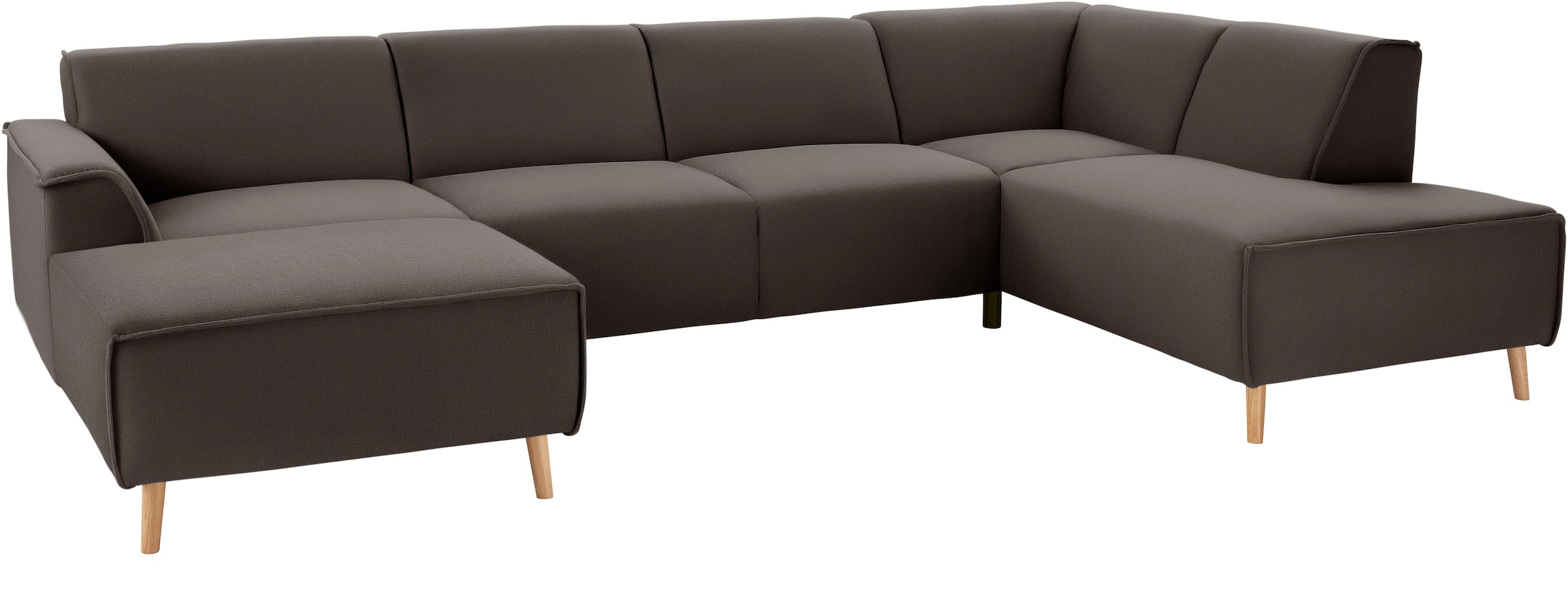 andas Wohnlandschaft »Janek U-Form«, mit Federkern und Keder in scandinavischem Design