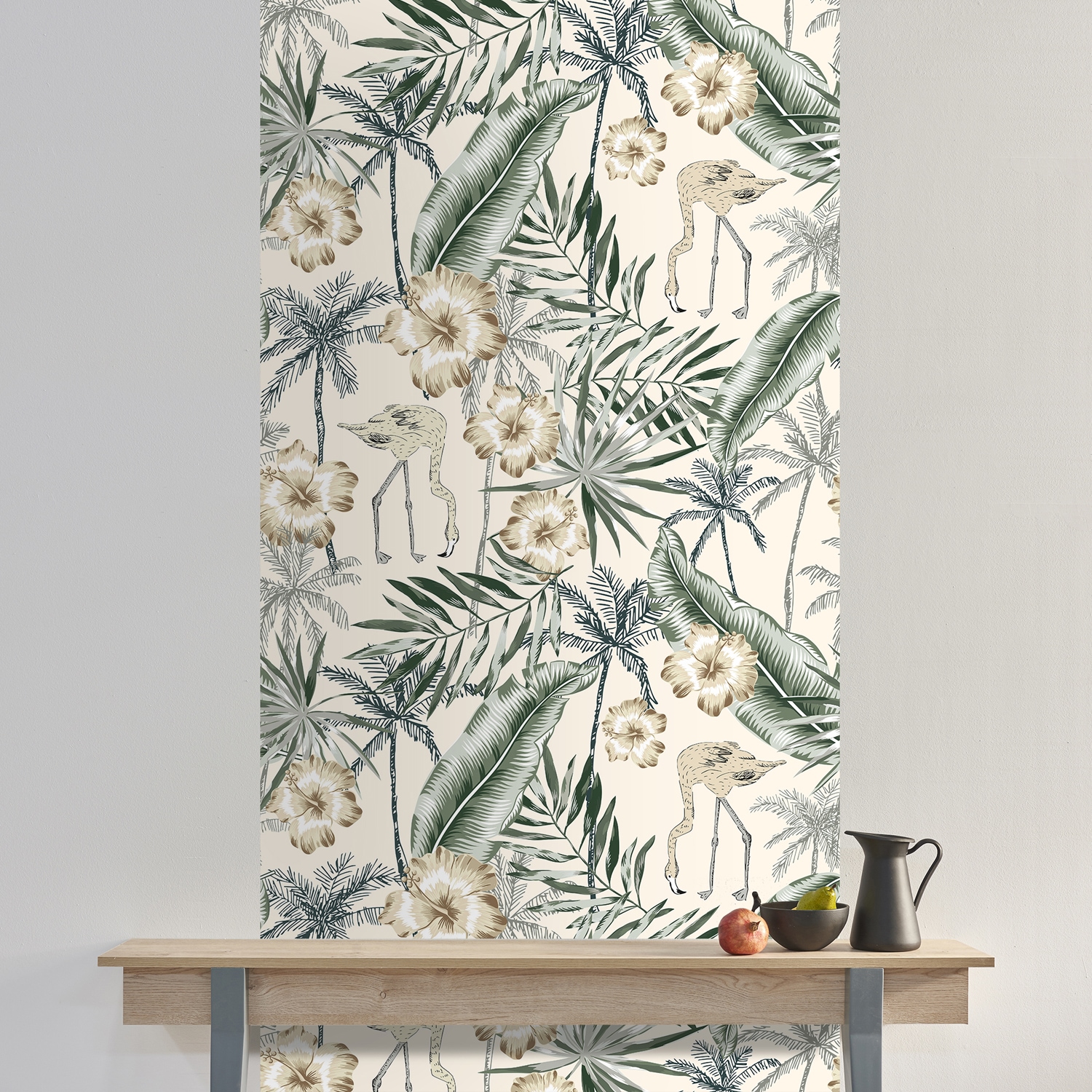 queence Fototapete »Stechpalmen mit Blüten«, bedruckt-Motiv, Wandpaneele, selbstklebend, Tapete, Sticker, Wanddeko, XXL-Fotomotiv