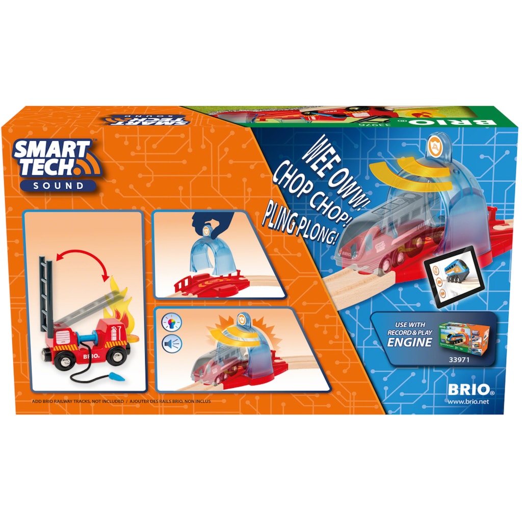 BRIO® Spielzeug-Eisenbahn »BRIO® WORLD, Smart Tech Sound Feuerwehreinsatz«