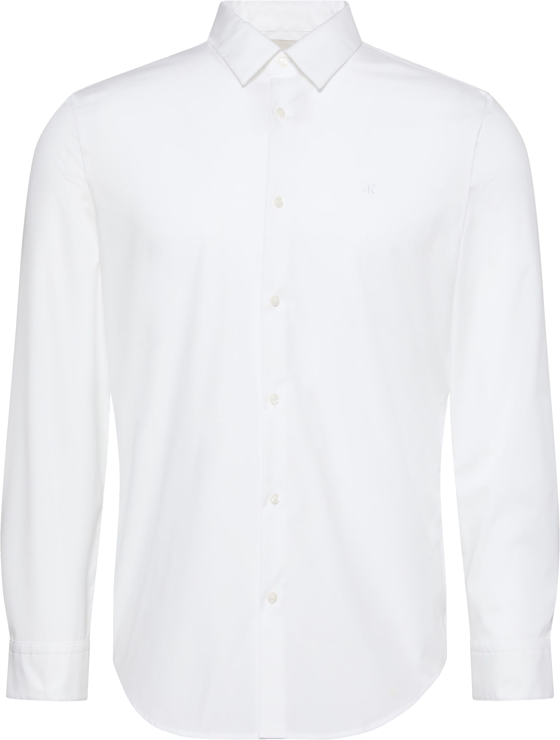 Calvin Klein Langarmhemd »LONG SLEEVE SOLID STRETCH SLIM SHIRT«, in Unifarbe