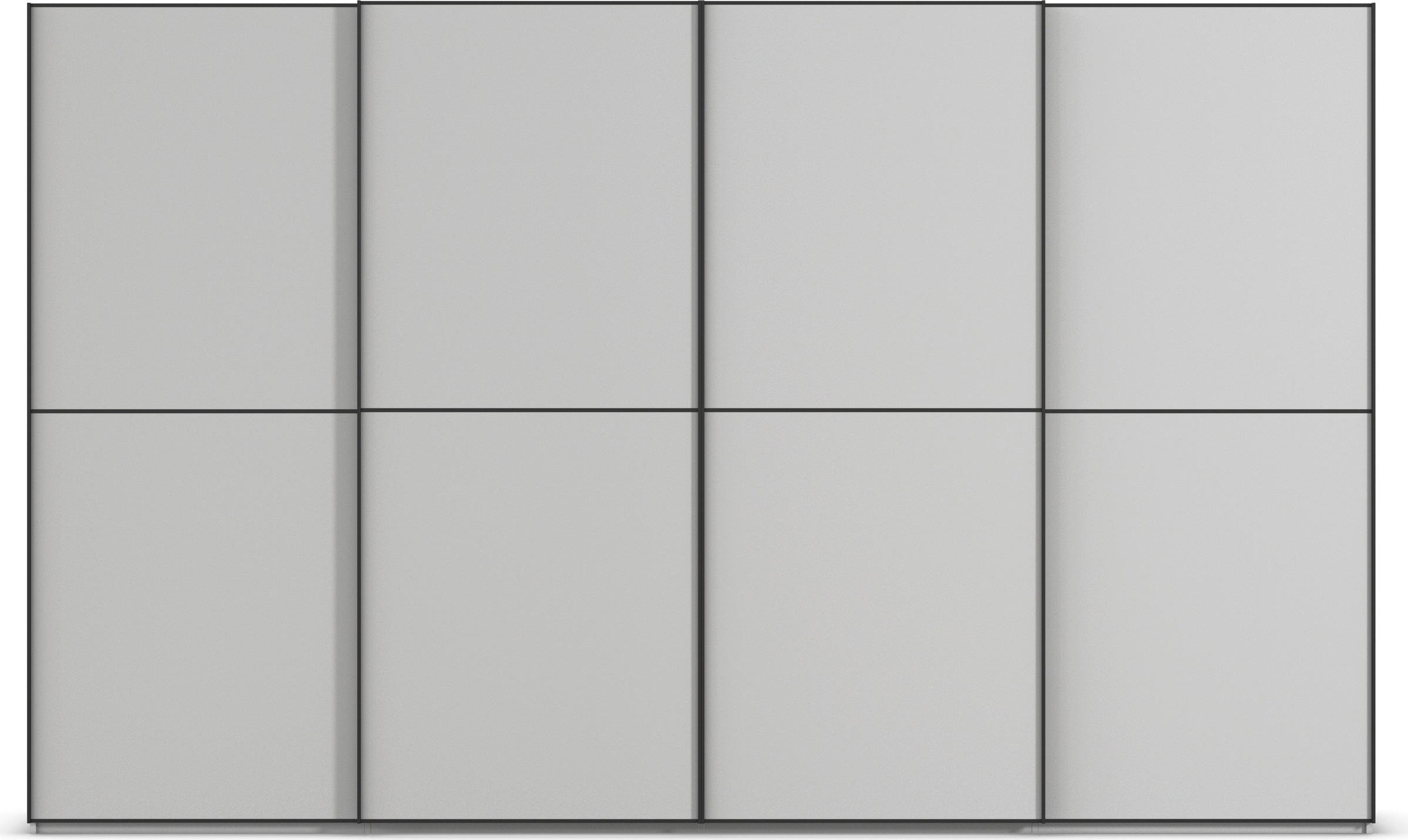 rauch Schwebetürenschrank »Kleiderschrank Schrank Garderobe Schlafzimmerschrank SCALE-DUO«, edle zweigeteilte Türen und 3 Zierleisten MADE IN GERMANY