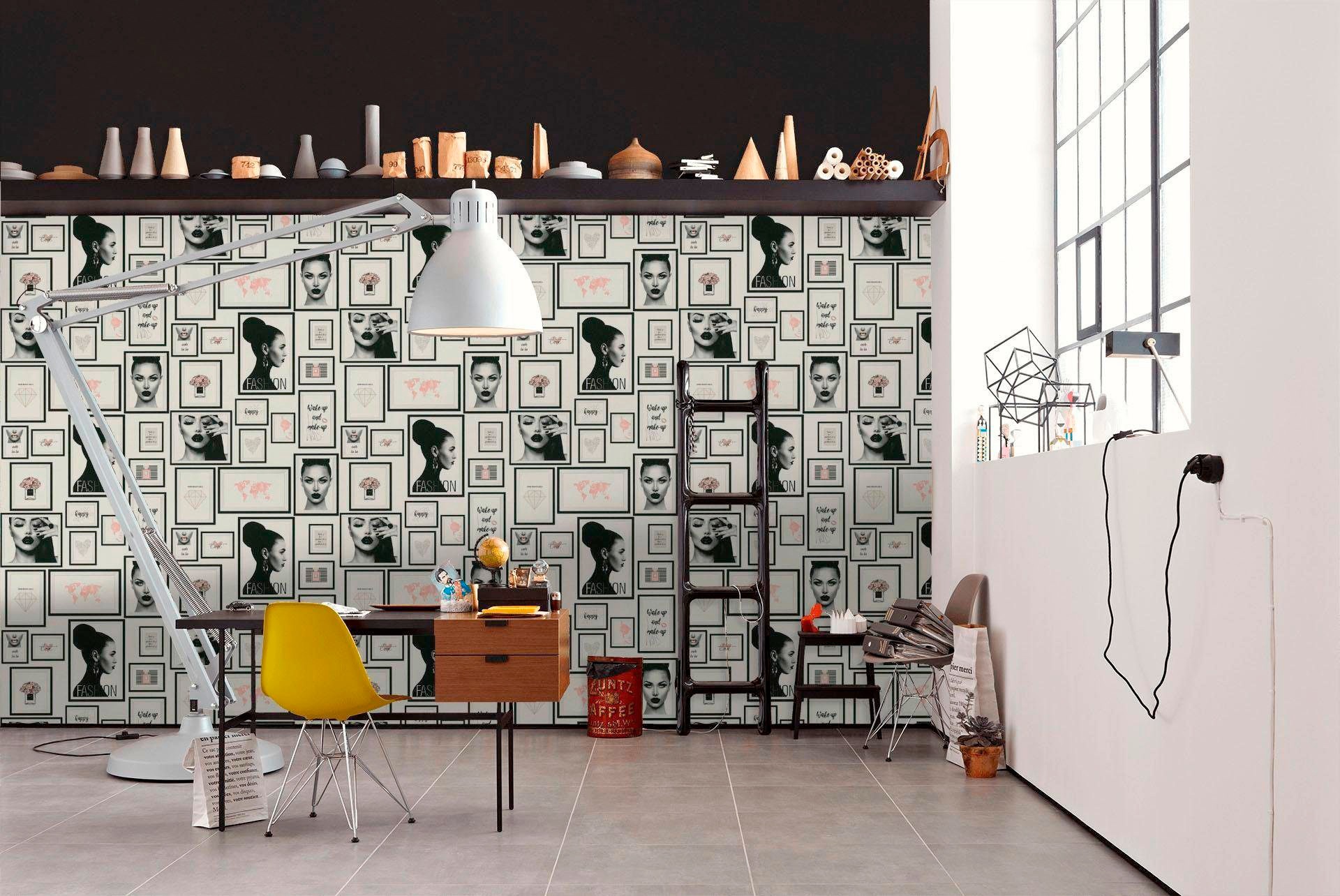 living walls Vliestapete »Metropolitan Stories Lola Paris«, Motiv-abstrakt-naturalistisch, Moderne Tapete Bildertapete Tapeten Wohnzimmer Schlafzimmer Küche Flur