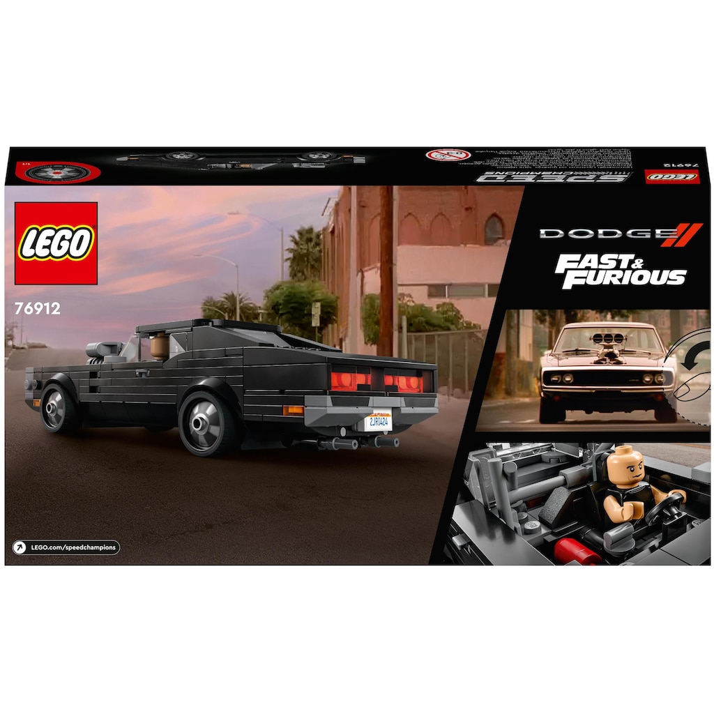 LEGO® Konstruktionsspielsteine »Fast & Furious 1970 Dodge Charger R/T (76912), LEGO® Speed Champions«, (345 St.)