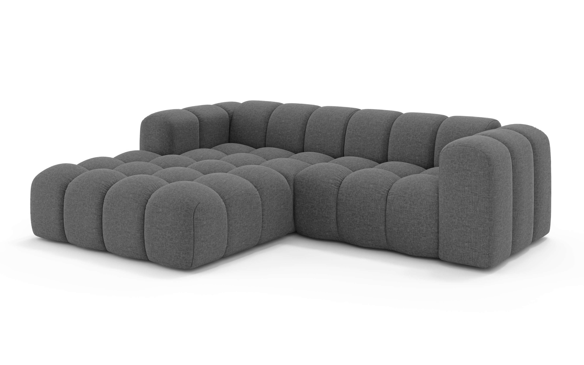 OTTO home Ecksofa »KALLIE Design-Sofa mit Wellenunterfederung, Bubble-Optik, 248/186/72cm«, moderne Steppung, hoher Sitzkomfort und modernes Design