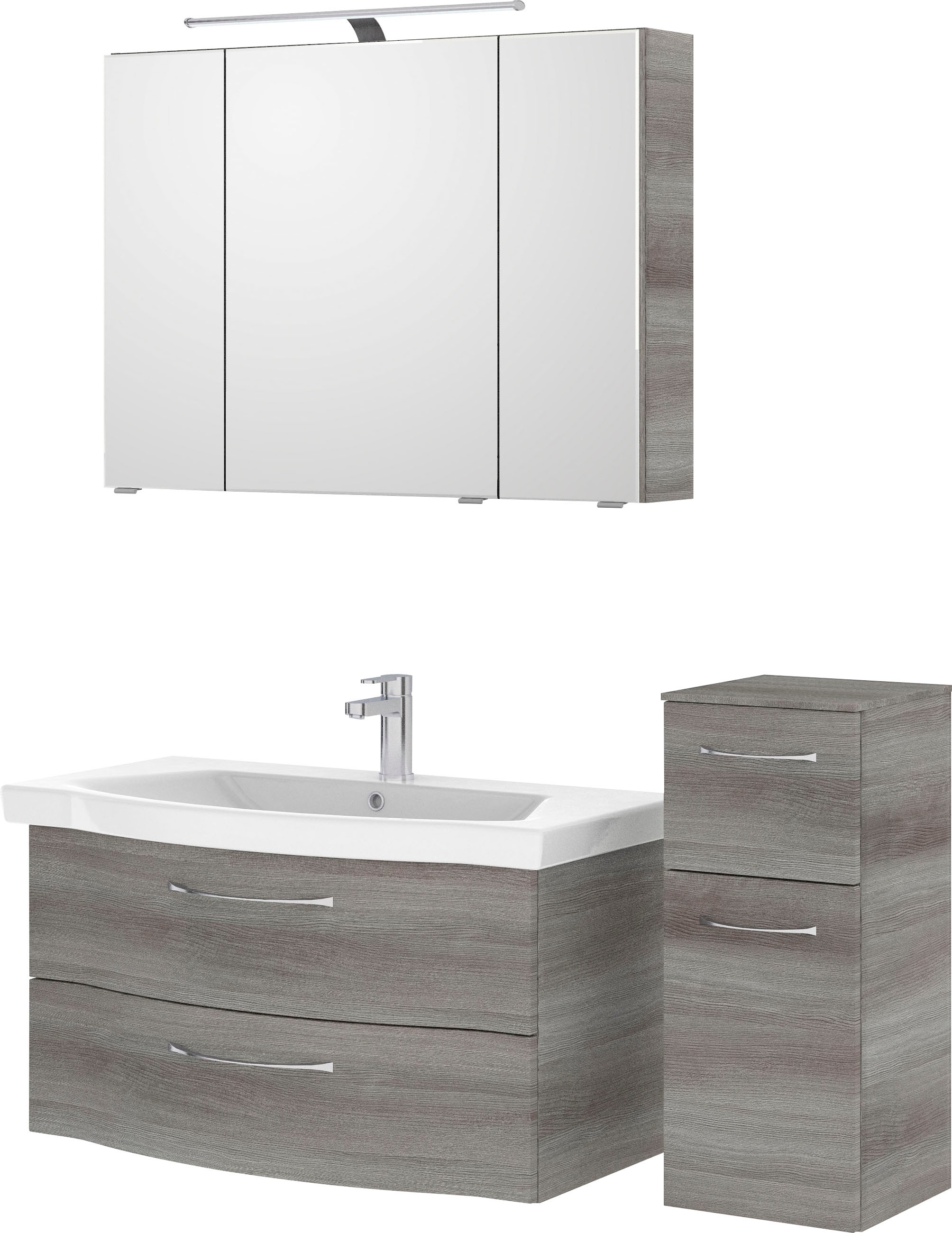 Saphir Badmöbel-Set »6005 Sprint 3-teilig, Keramik-Waschtisch mit LED-Spieg günstig online kaufen