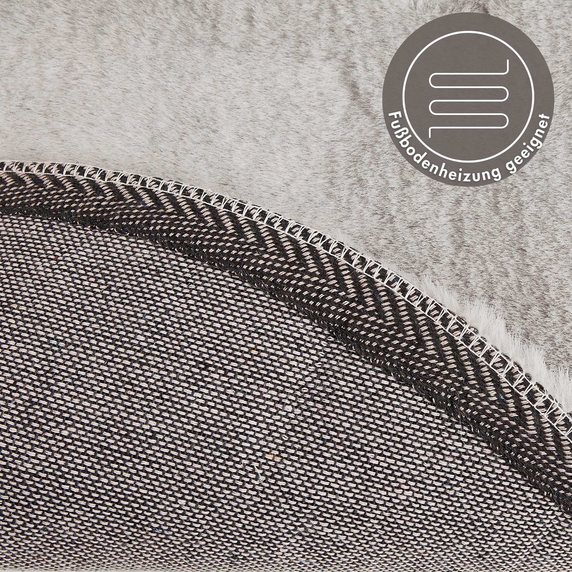 LUXOR living Fellteppich »Novara«, rund, 35 mm Höhe, Kunstfell, Kaninchenfell-Haptik, besonders weicher Hochflor