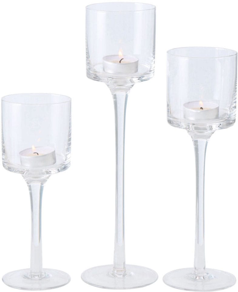 BOLTZE Windlicht »Arosa«, (Set, 3 St.), aus Glas, in unterschiedlichen  Größen online bestellen