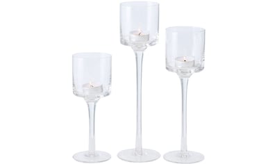 BOLTZE Windlicht »Arosa«, (Set, 3 St.), aus Glas, in unterschiedlichen Größen kaufen