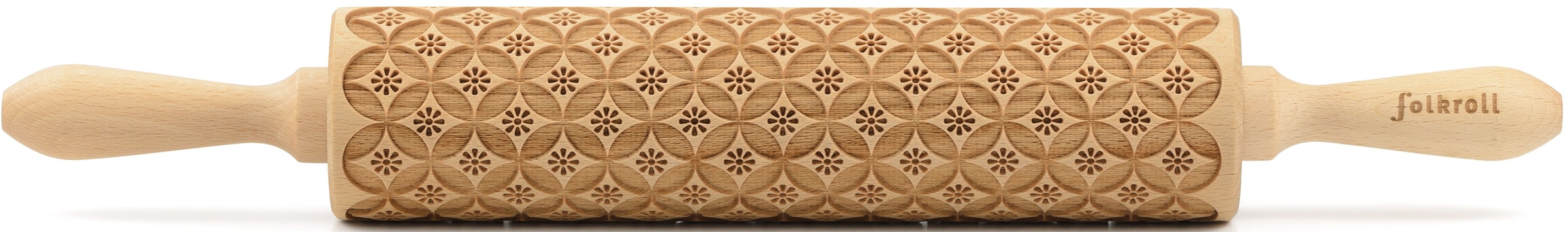 FOLKROLL Teigroller »3D-Motiv-Teigrolle« China braun