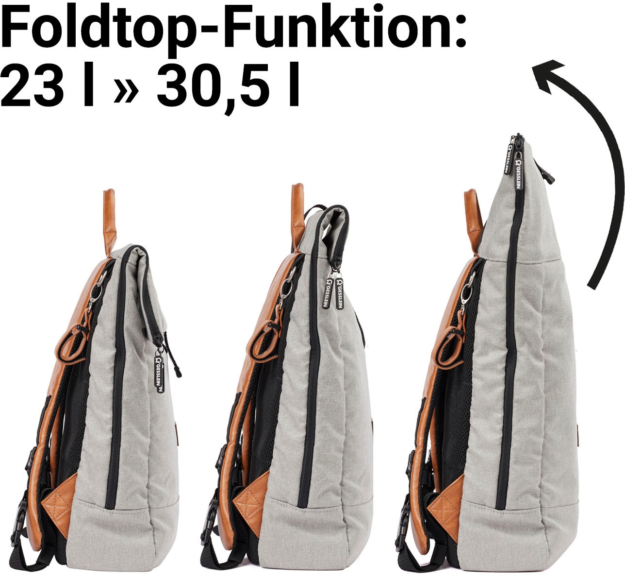 Gesslein Wickelrucksack »N°6, orange«, Made in Germany