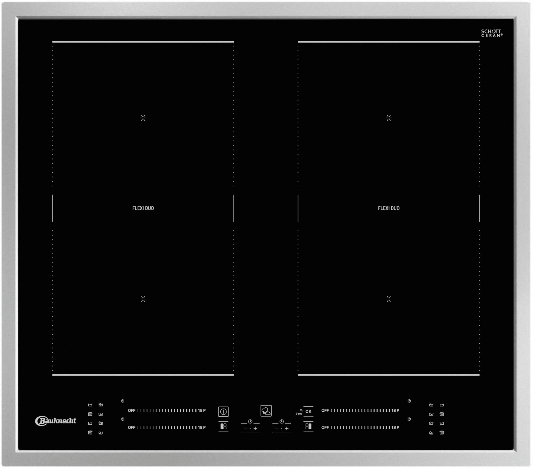 BAUKNECHT Flex-Induktions-Kochfeld von SCHOTT CERAN® »BS 4160C FT« günstig online kaufen