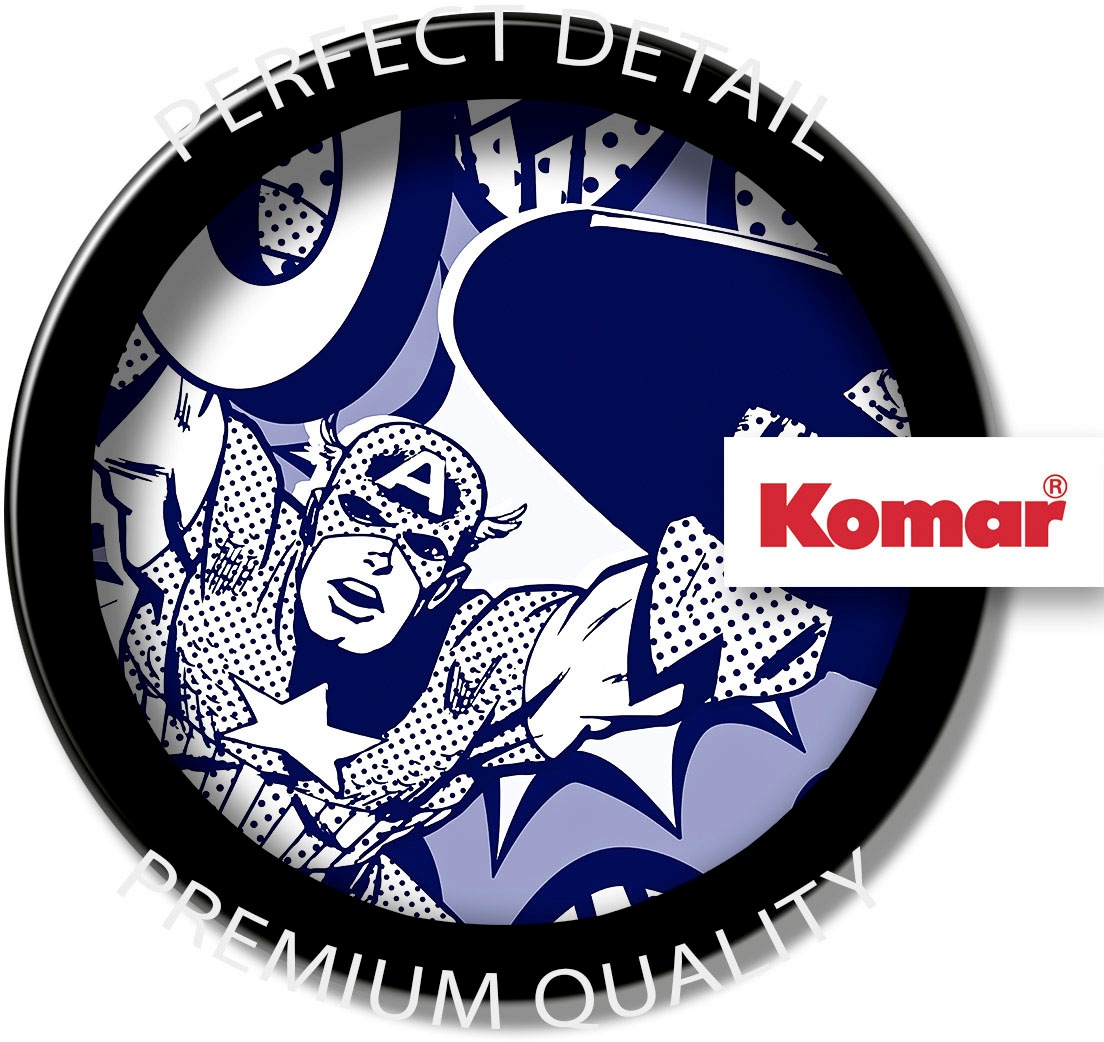 Komar Wandtattoo »selbstklebendes Vlies - Captian America Pow - Größe 125 x 125 cm«, (1 St.), rund und selbstklebend