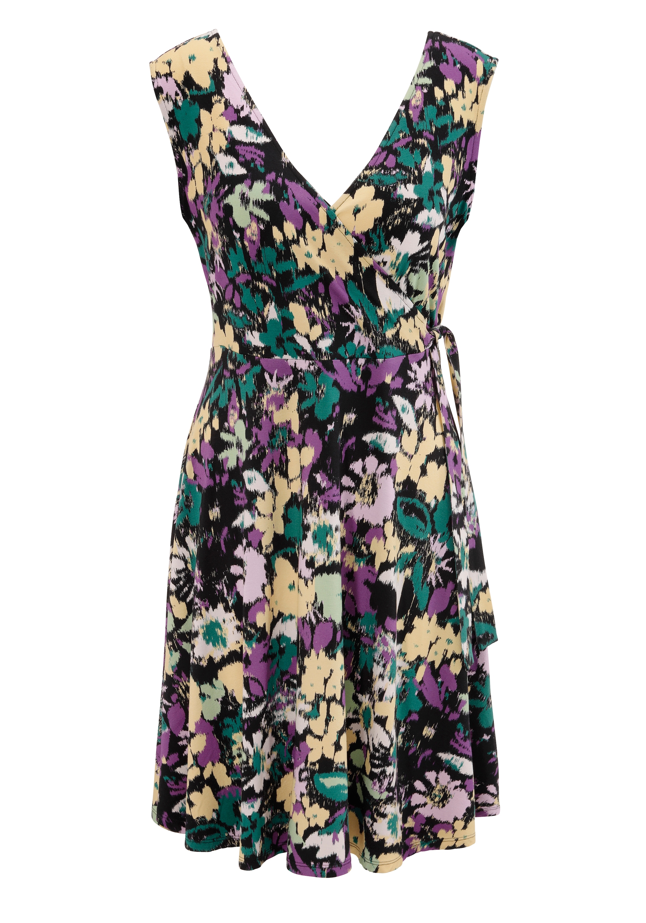 Aniston CASUAL Sommerkleid, mit malerischem Blumendruck - jedes Teil ein Unikat