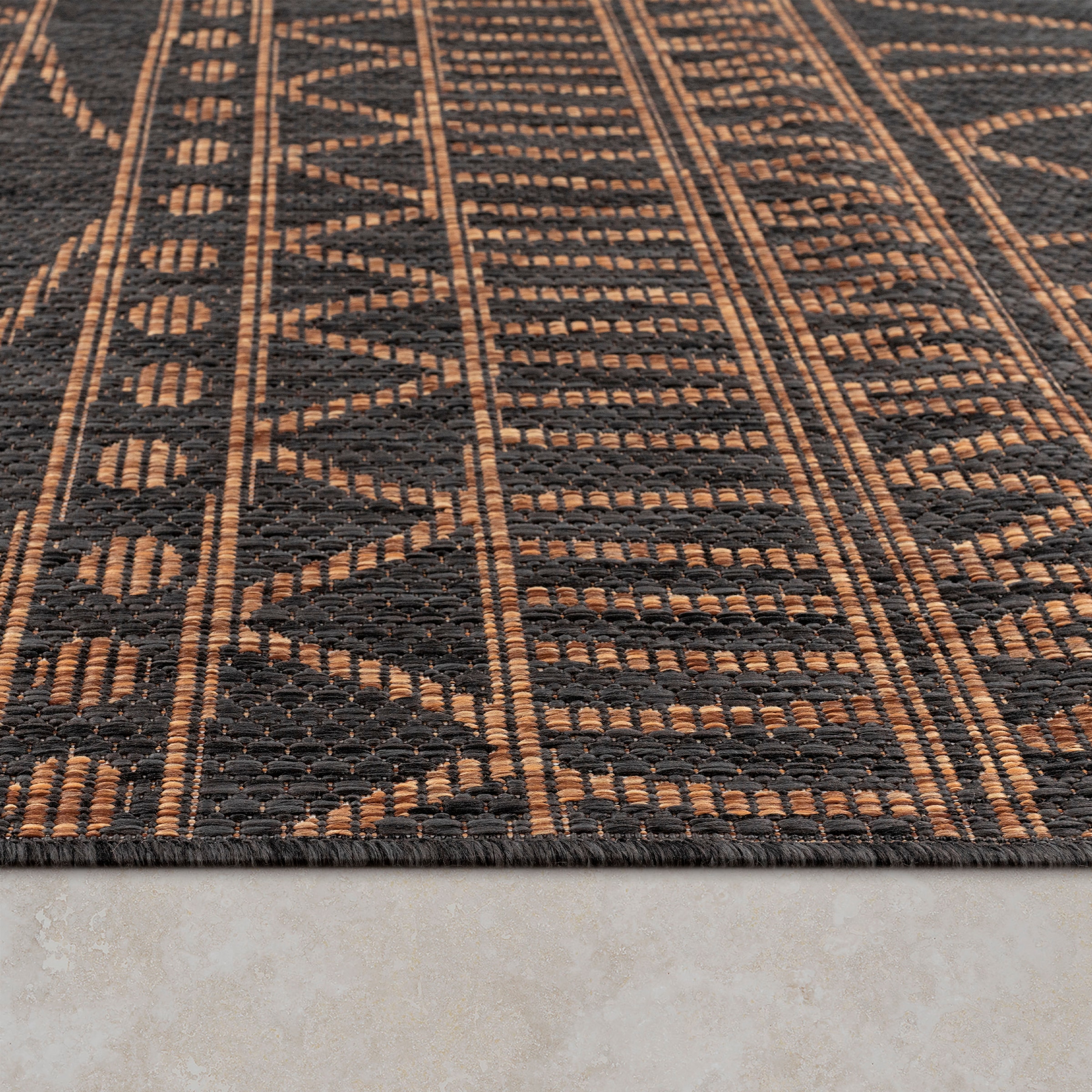 Paco Home Teppich »Illusion 321«, rechteckig, 5 mm Höhe, Flachgewebe, modernes Design, In- und Outdoor geeignet, UV-beständig