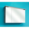PELIPAL Spiegelschrank »Quickset 328«, Breite 115 cm, 3-türig, eingelassene LED-Beleuchtung, Schalter-/Steckdosenbox, Türdämpfer